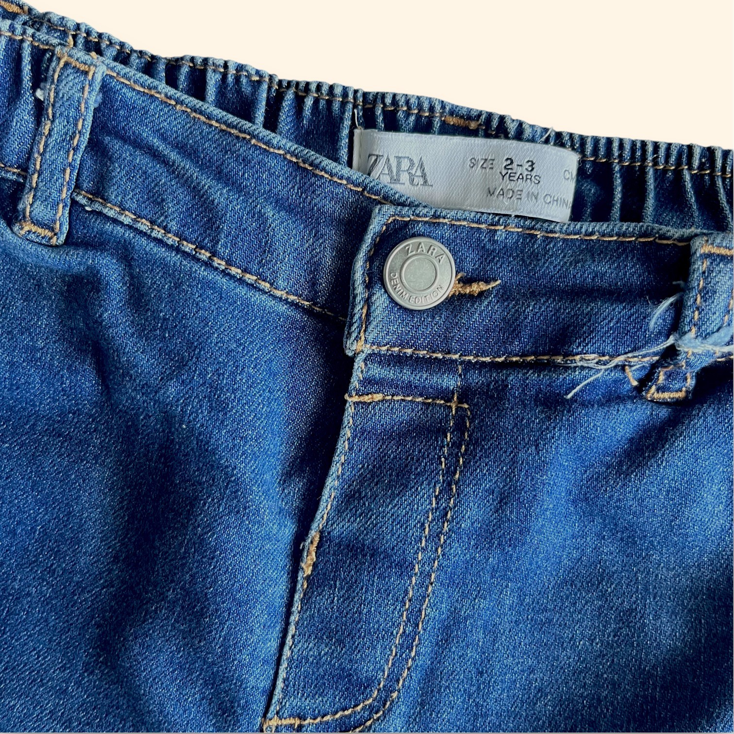 ZARA Kids Blue Jeans | Size 2-3 Years | Soft Stretch Denim Pants - photo 3