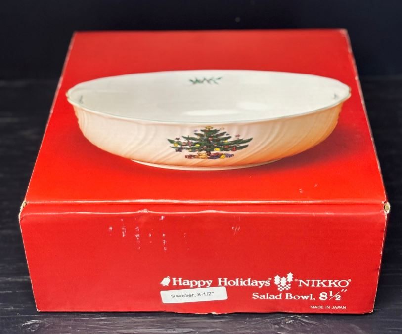 Nikko Happy Holidays Christmas Tree Theme Salad Bowl New - photo 2
