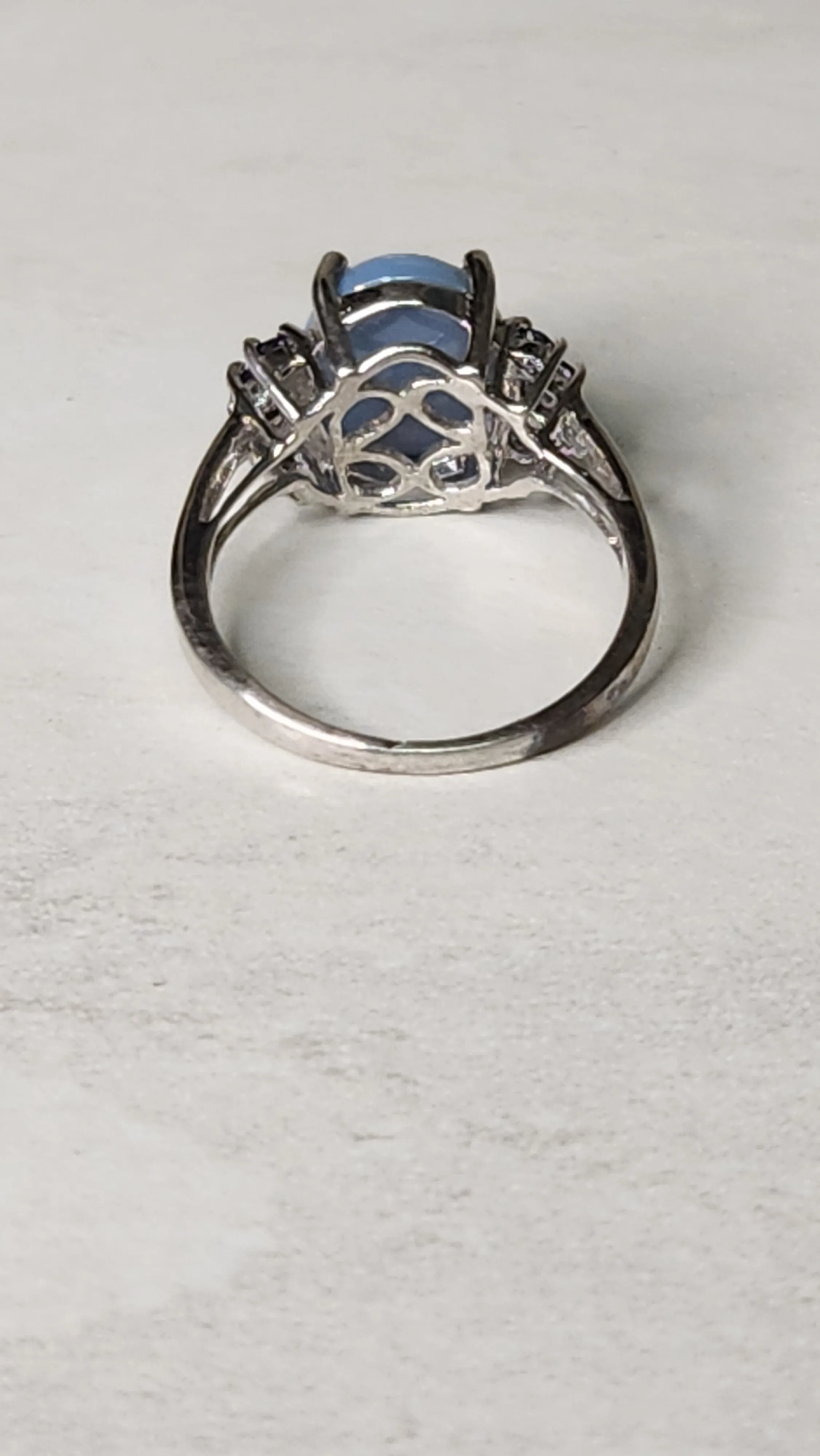 Oregon Blue Opal & Iolite Platinum over Sterling Silver Ring image indicator(2)