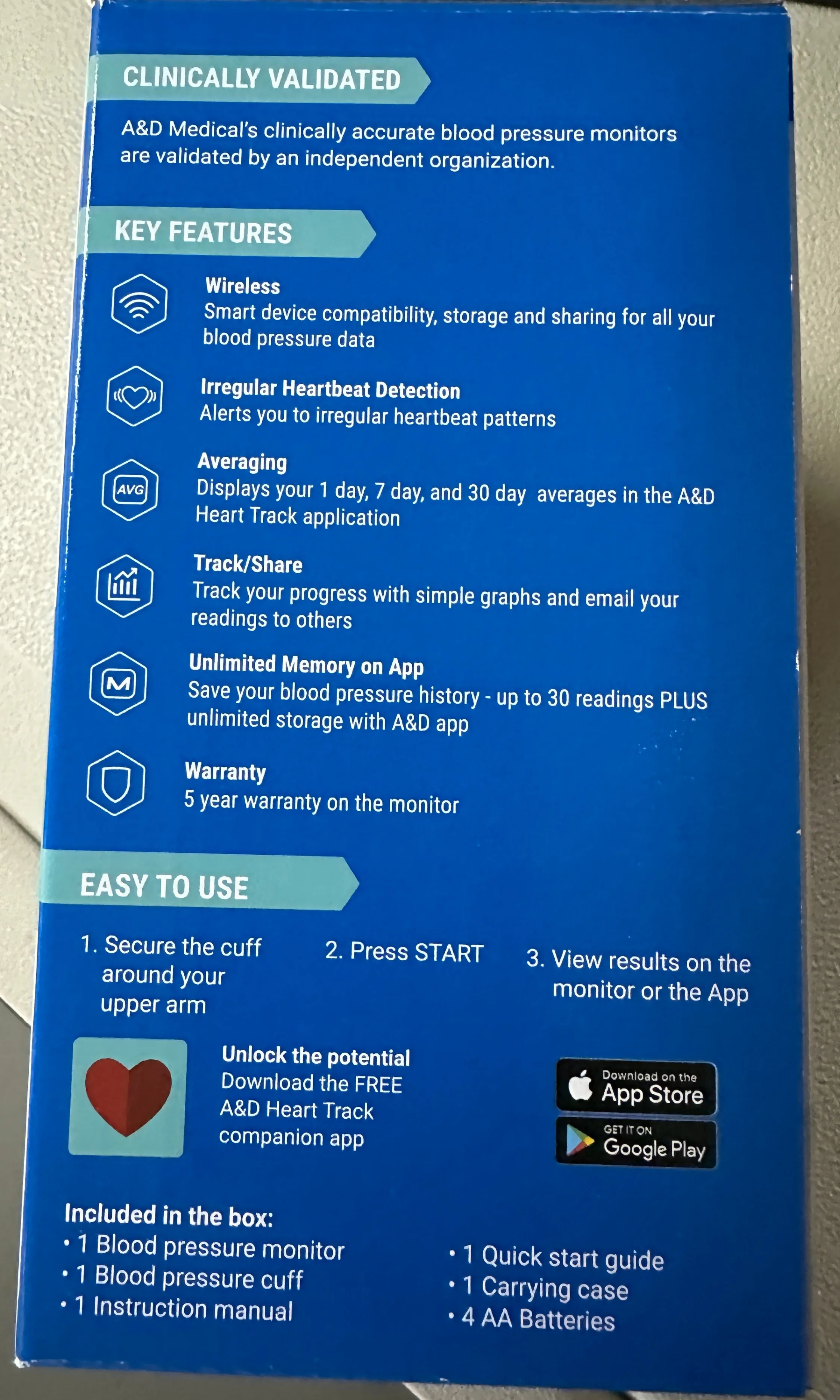 A&D Wireless Blood Pressure Monitor image indicator(5)