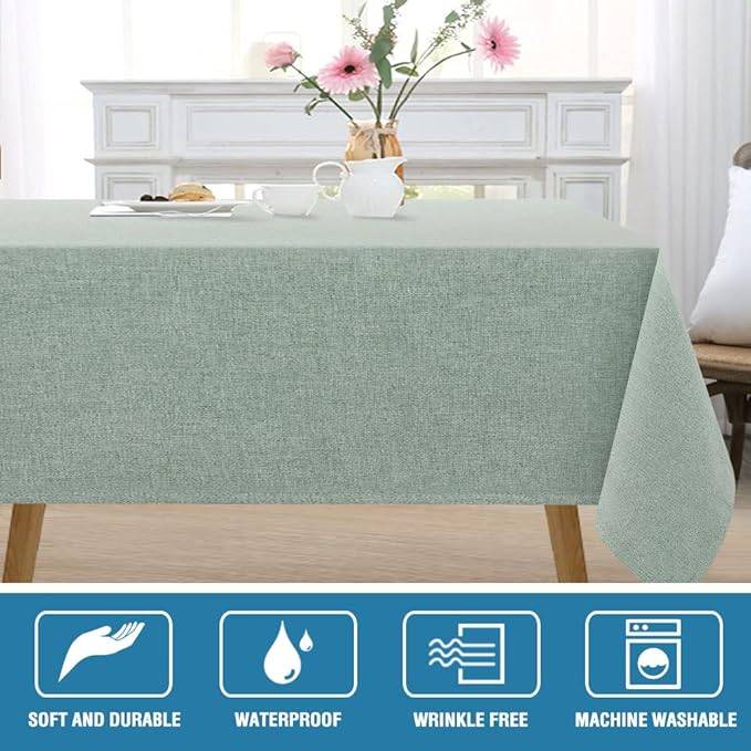 Fall/Thanksgiving Tablecloth 60x102 – Waterproof Linen-Look, New - photo 4