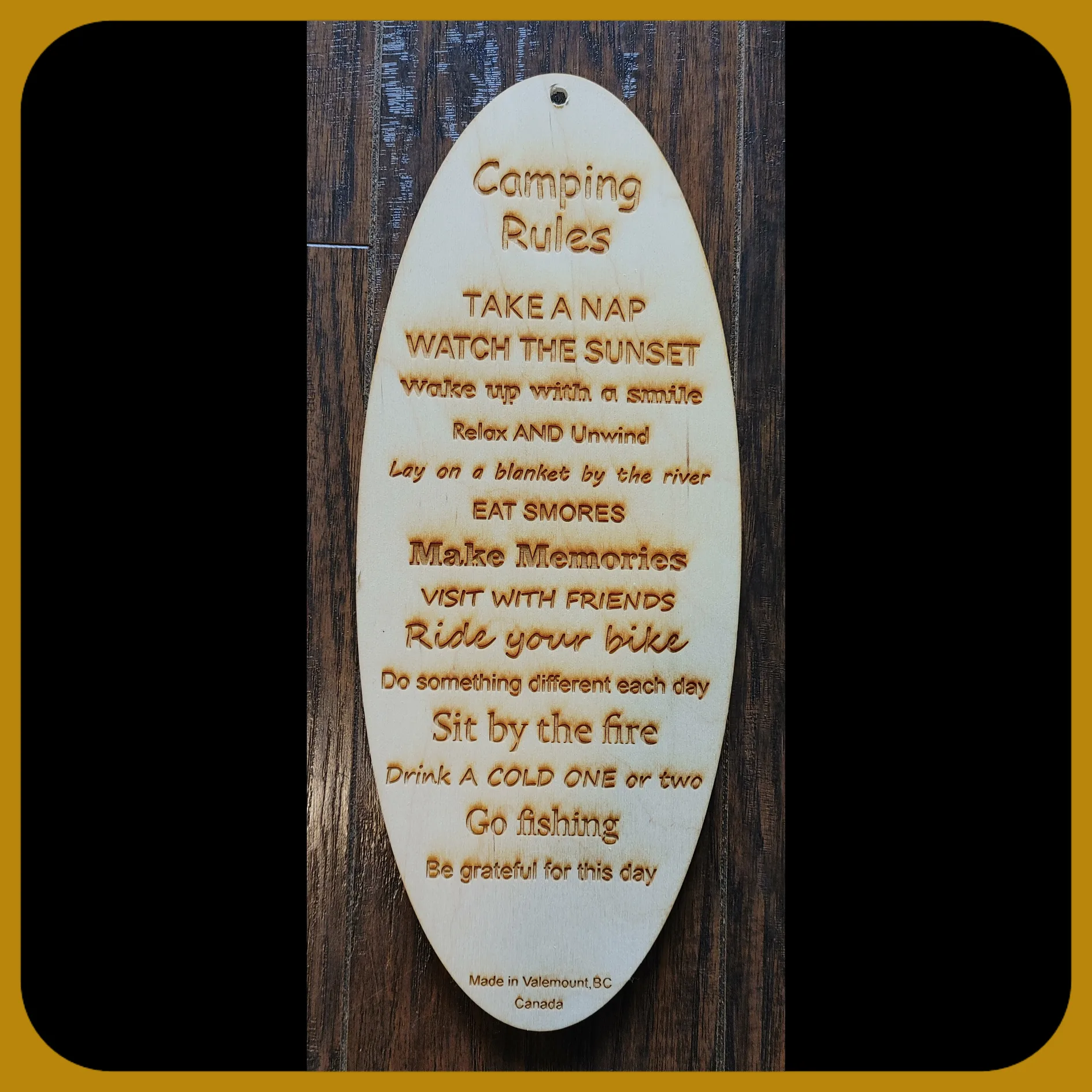 “Camping Rules” Wall Decor thumbnail
