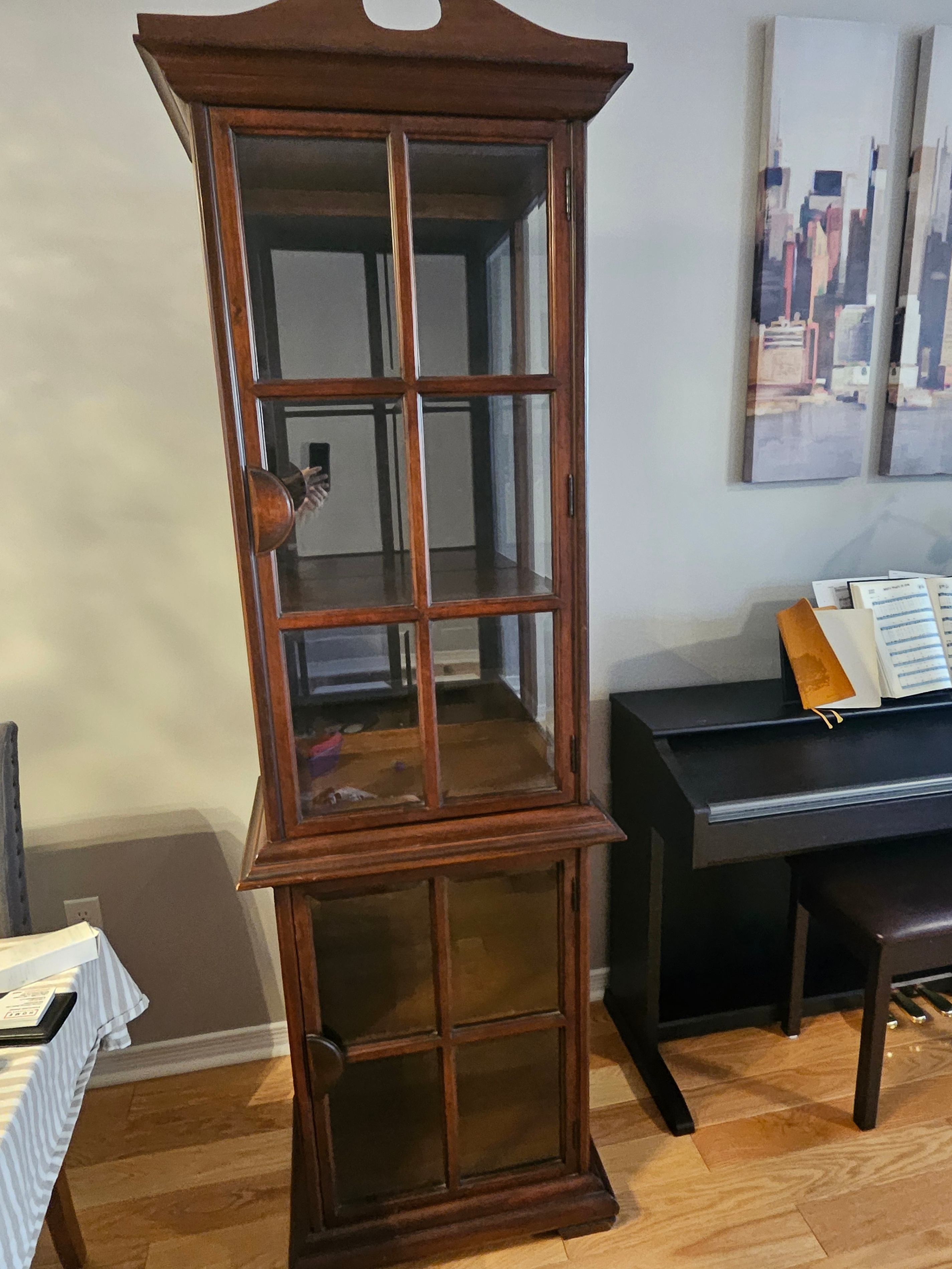 Brown Display Cabinet with Glass doors - photo 3
