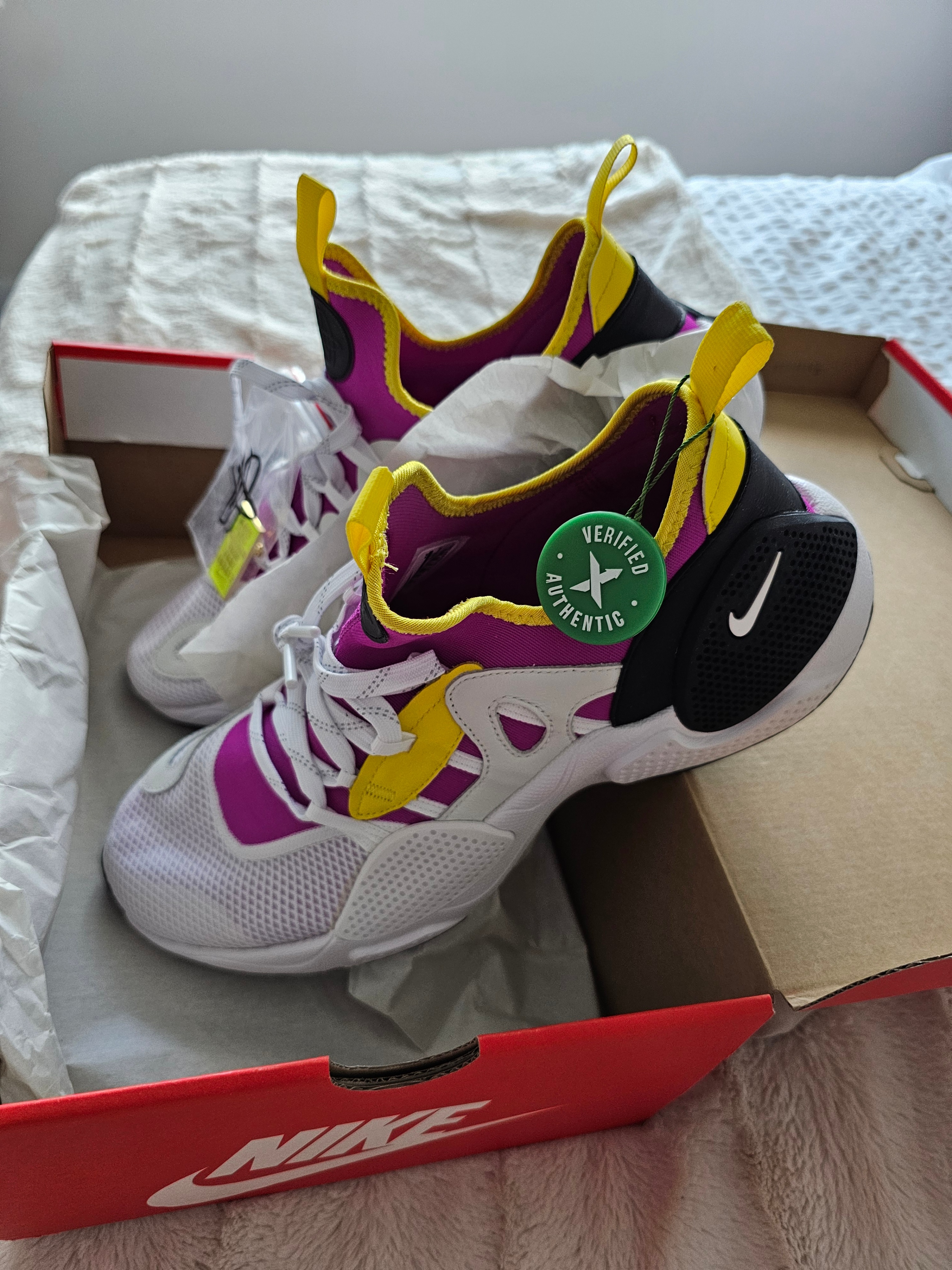 Nike Air Huarache Edge TXT QS Magenta Neon Yellow BQ5206 500