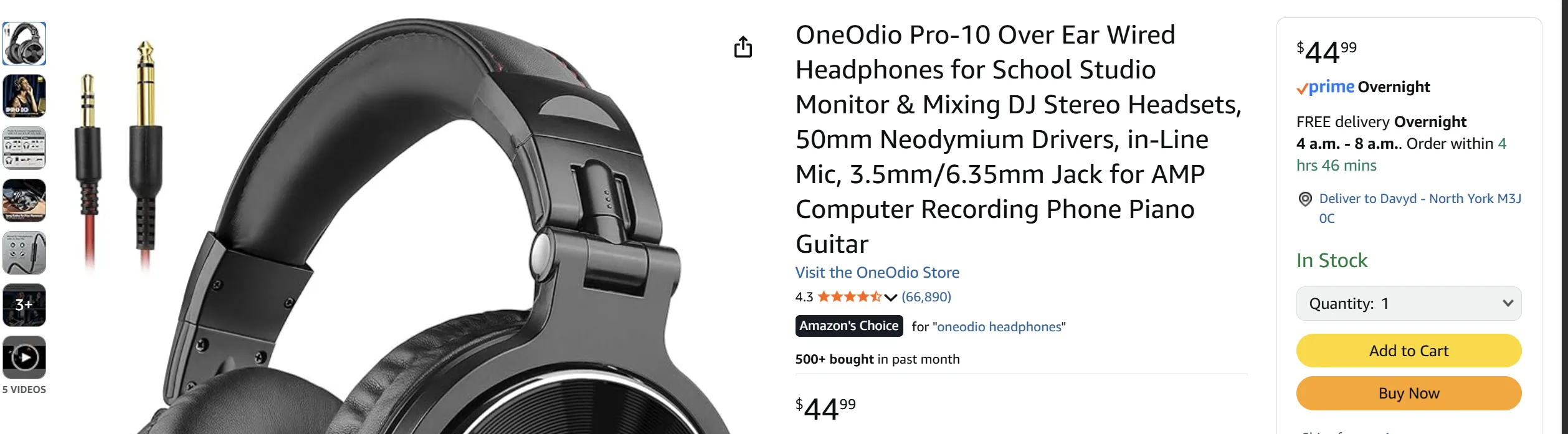 OneOdio Headphones image indicator(3)