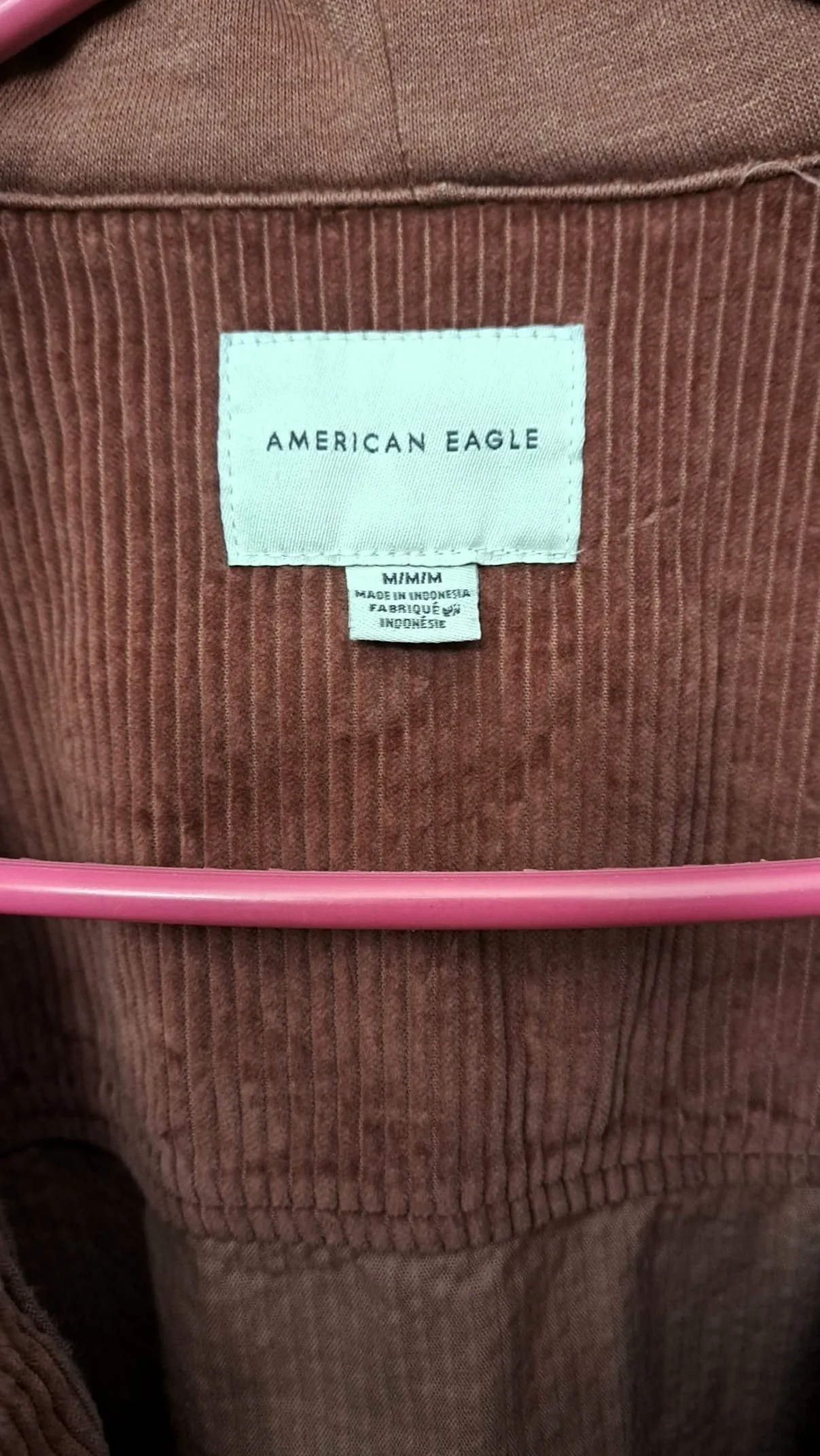 American Eagle Outfitters New Cropped Corduroy Hooded Jacket image indicator(5)