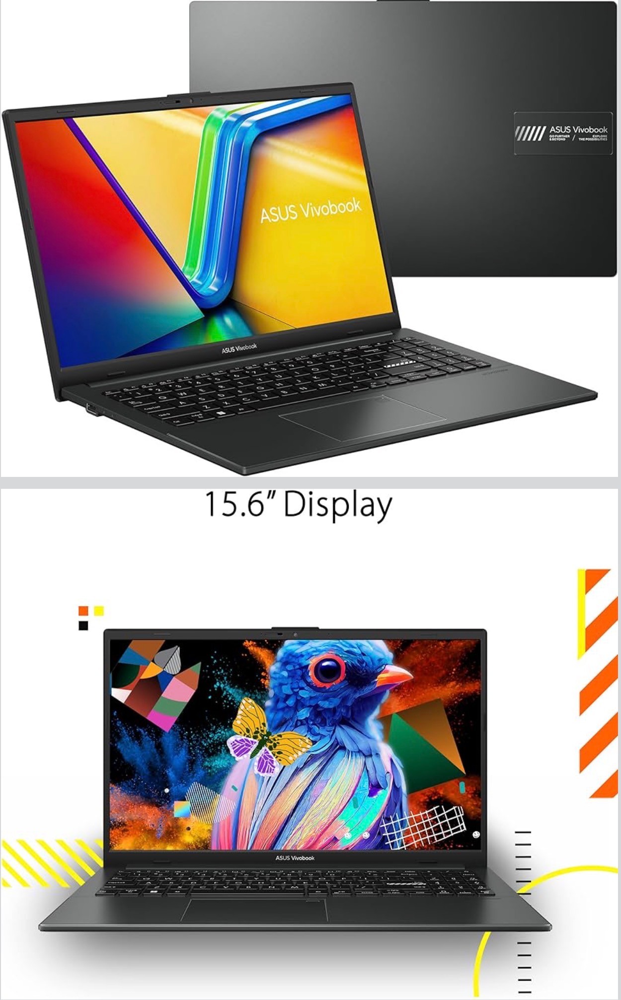NEW: ASUS Vivobook Go 15.6" Lightweight Laptop 180° Windows 11 - photo 2