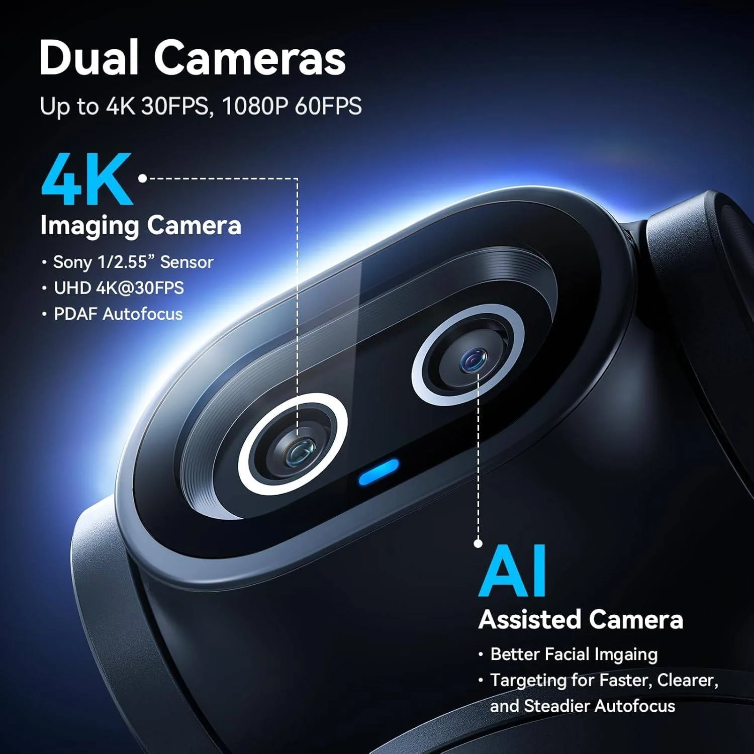 EMEET PIXY Dual-Camera AI-Powered PTZ Camera 4K, AI Tracking thumbnail