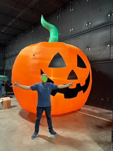 Giant inflatable halloween pumpkin jack o lantern with motor
