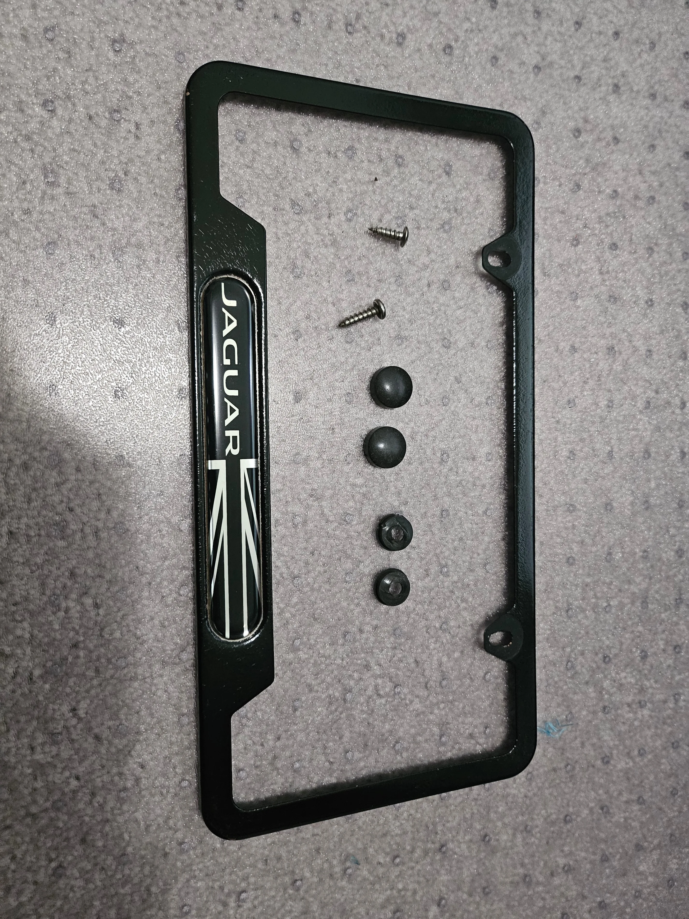 OEM Jaguar Black Gloss Licence Plate Frame complete thumbnail