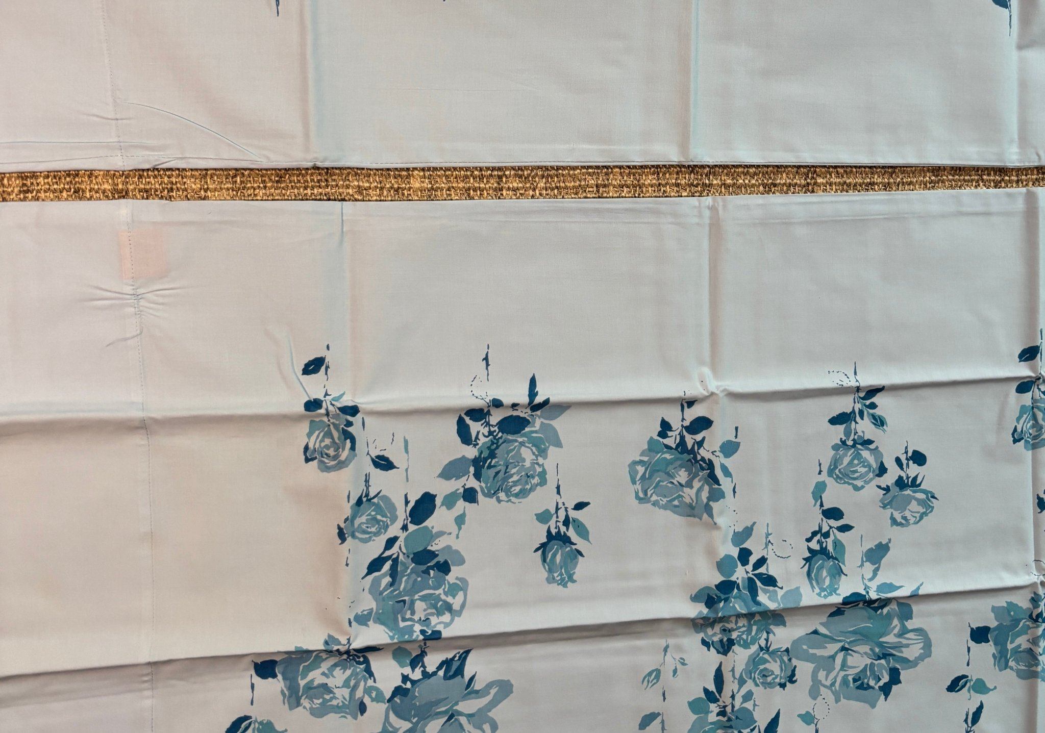 Sears Canada Twilight Flower Blue Vintage Queen Pillowcases - photo 2