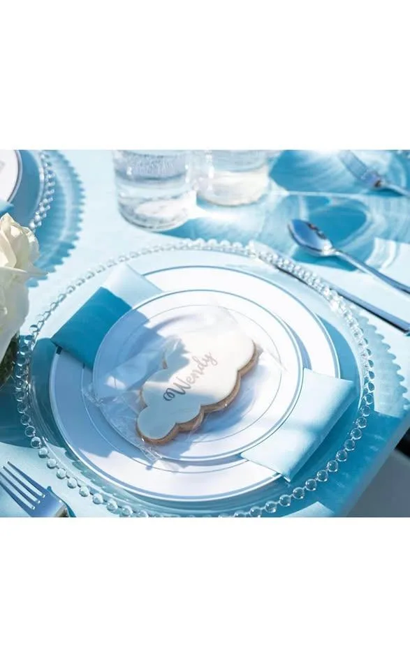 Lawei 12 Pack Clear Charger Plates, 13 Inch