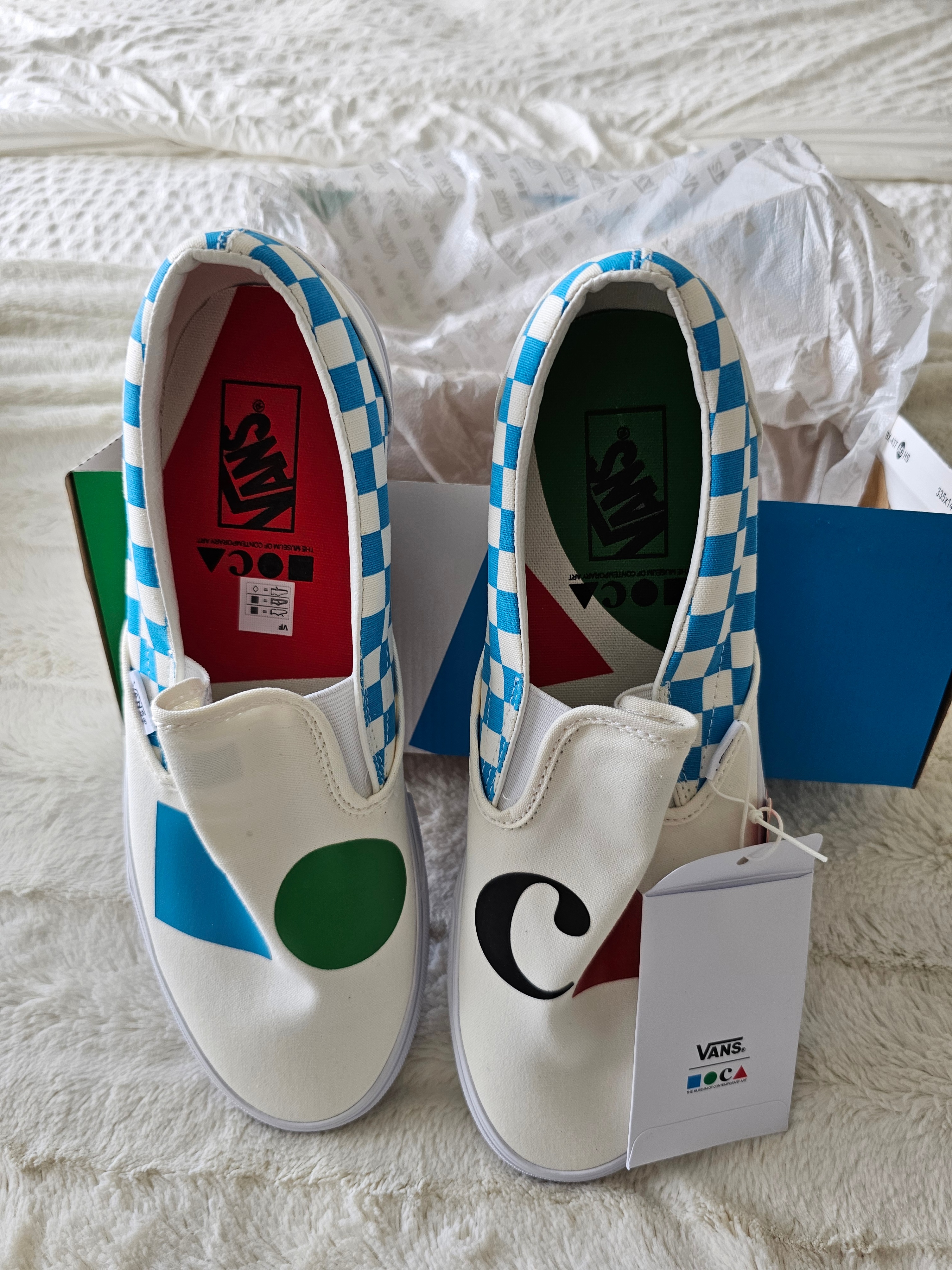 Vans MOCA x Classic Slip-On "Checkerboard - Cyan" - photo 3