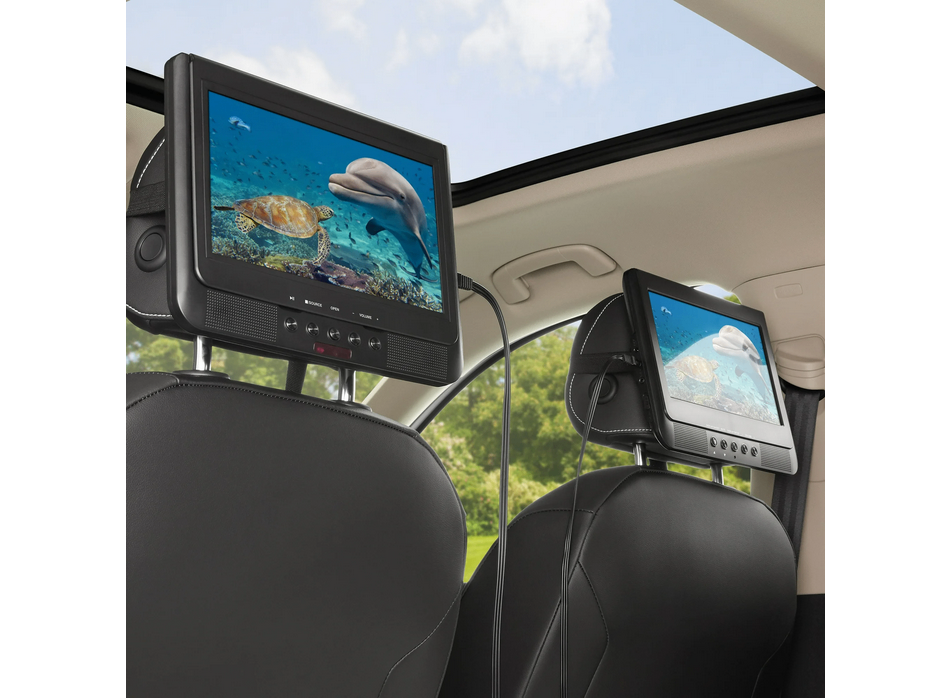 Onn 10" 1024p Dual Screen DVD Player with Digital Panel, Black - photo 3