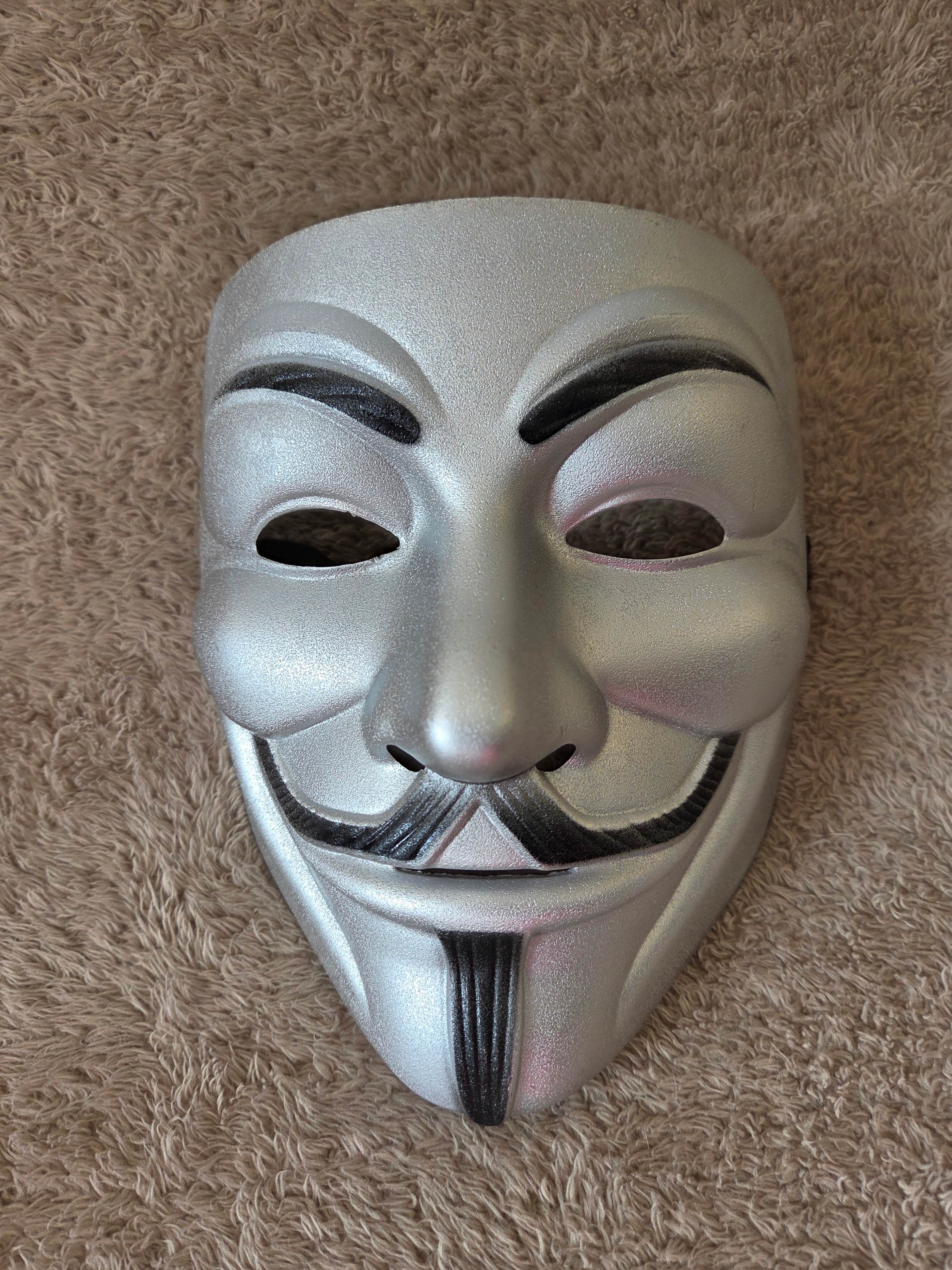 Silver Masquerade Guy Fawkes Mask – New - photo 2