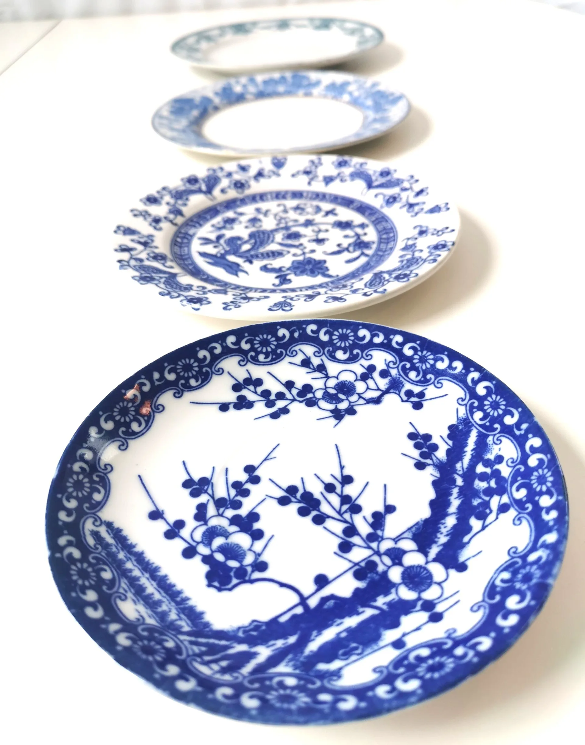 Collector Plates Four- Two Japanese, Two English Vintage image indicator(2)