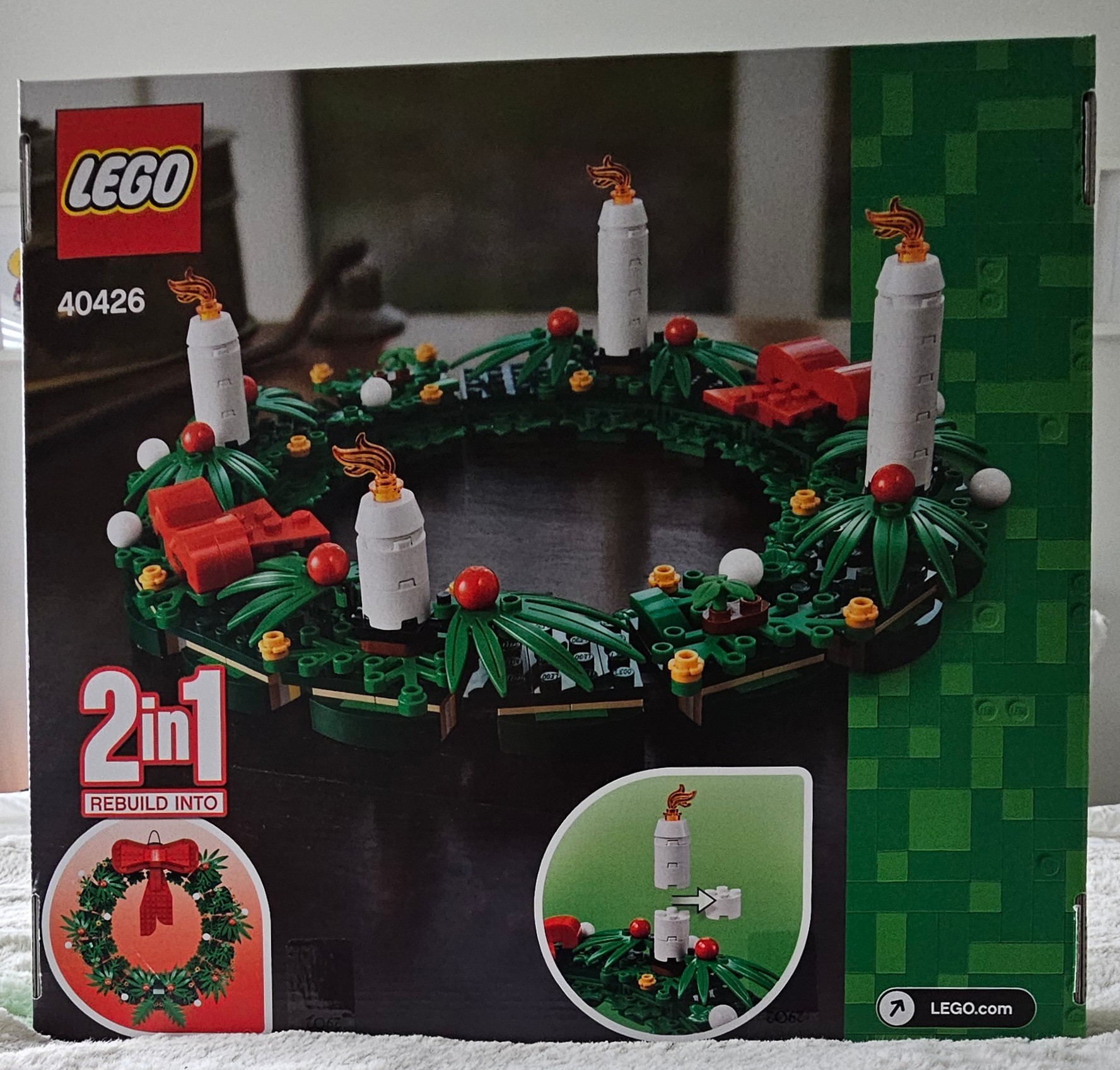 LEGO HOLIDAY- CHRISTMAS Wreath-2 in 1 Set (#40426)-“NEW IN BOX" - photo 2