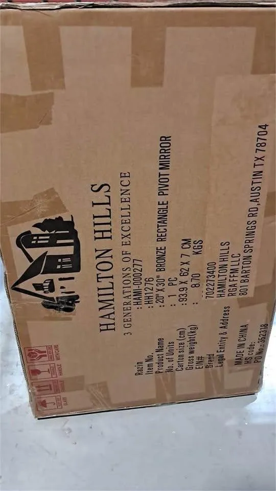 Frameless Pivot Mirror 20x30 inch image indicator(3)