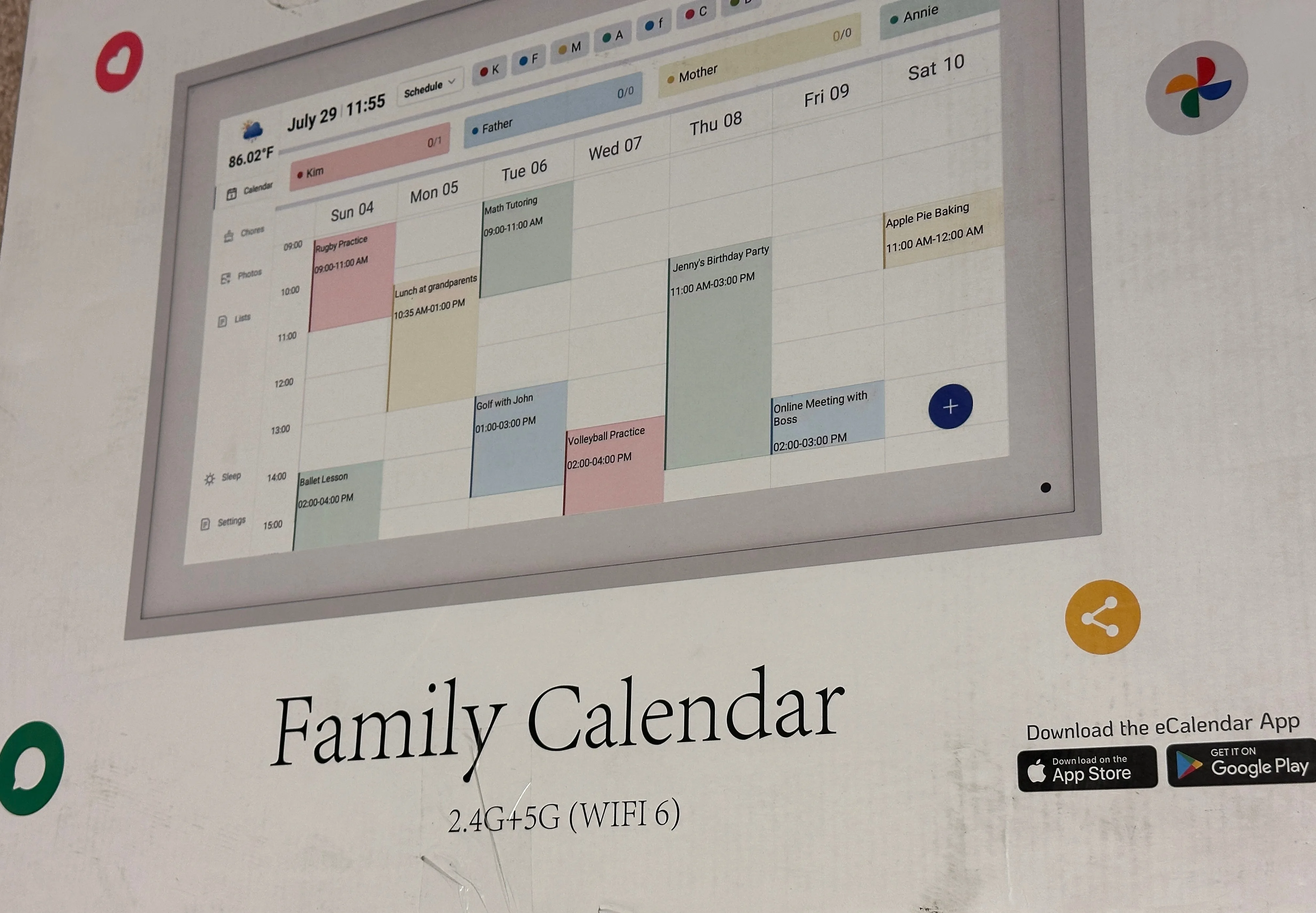21.5" Digital Calendar & Chore Chart, Smart Touchscreen Planner thumbnail