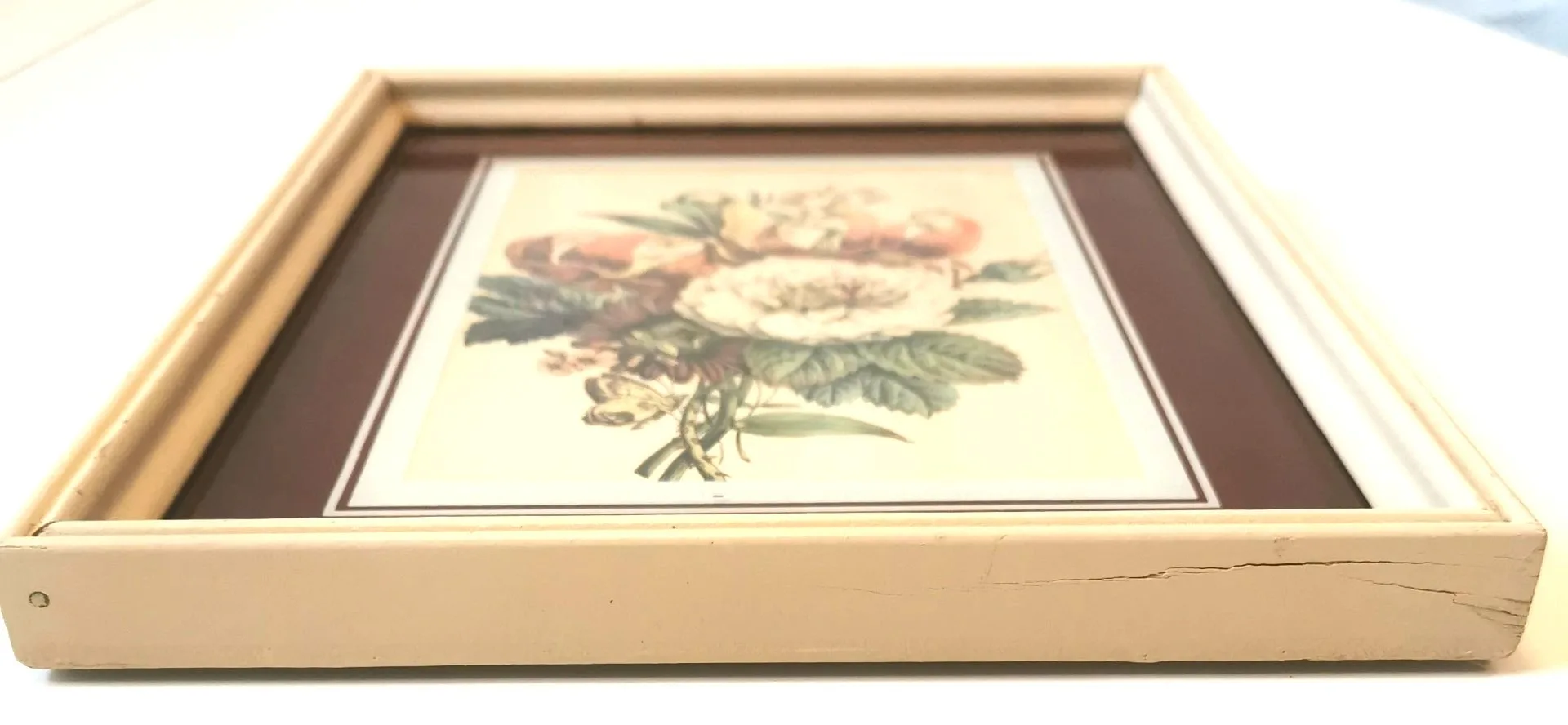Vintage Botanical Floral Print Tiger Lily White Rose Butterfly image indicator(3)