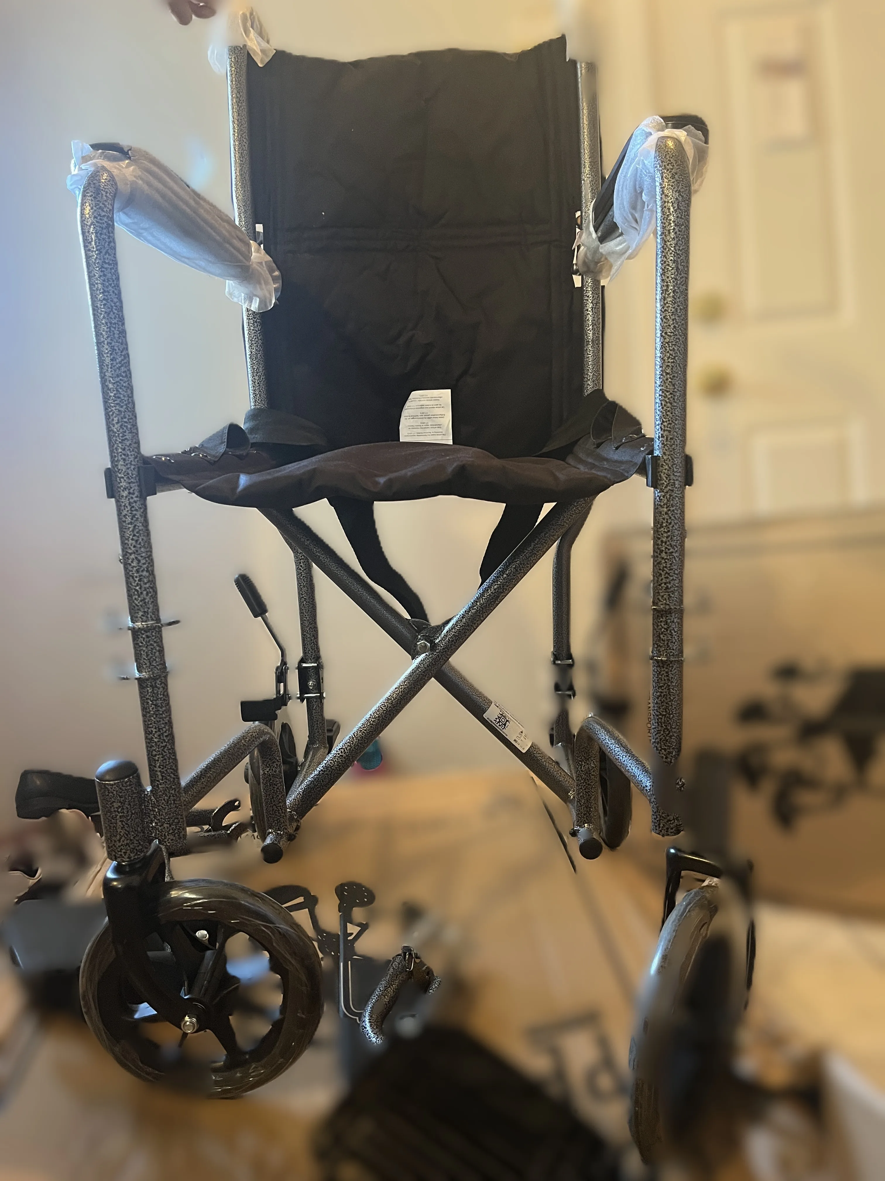 Foldable Transport Wheelchair for Seniors 15" Narrow Seat image indicator(6)