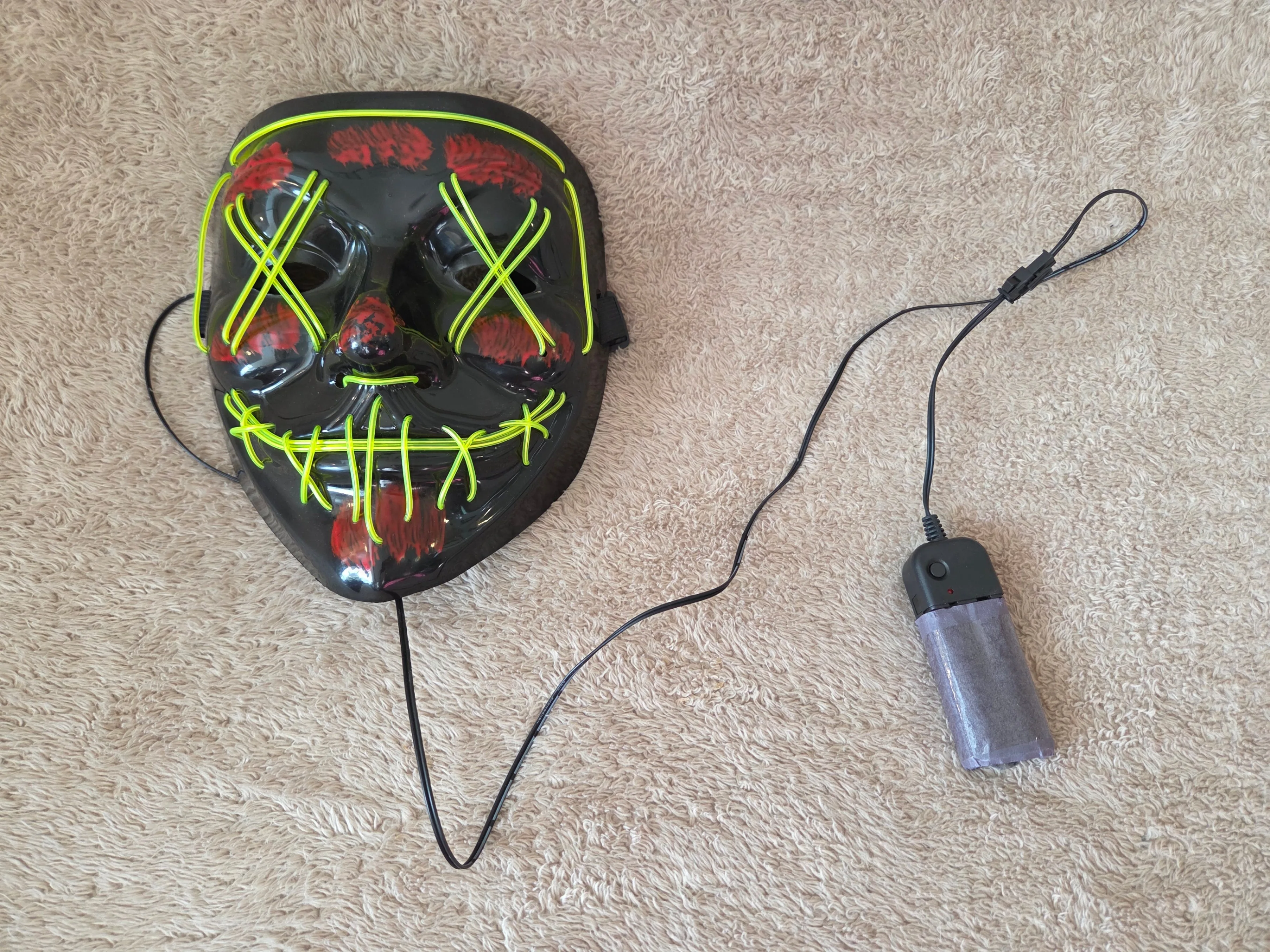 LED Neon Mask Green – Xmas & New Year Party image indicator(3)