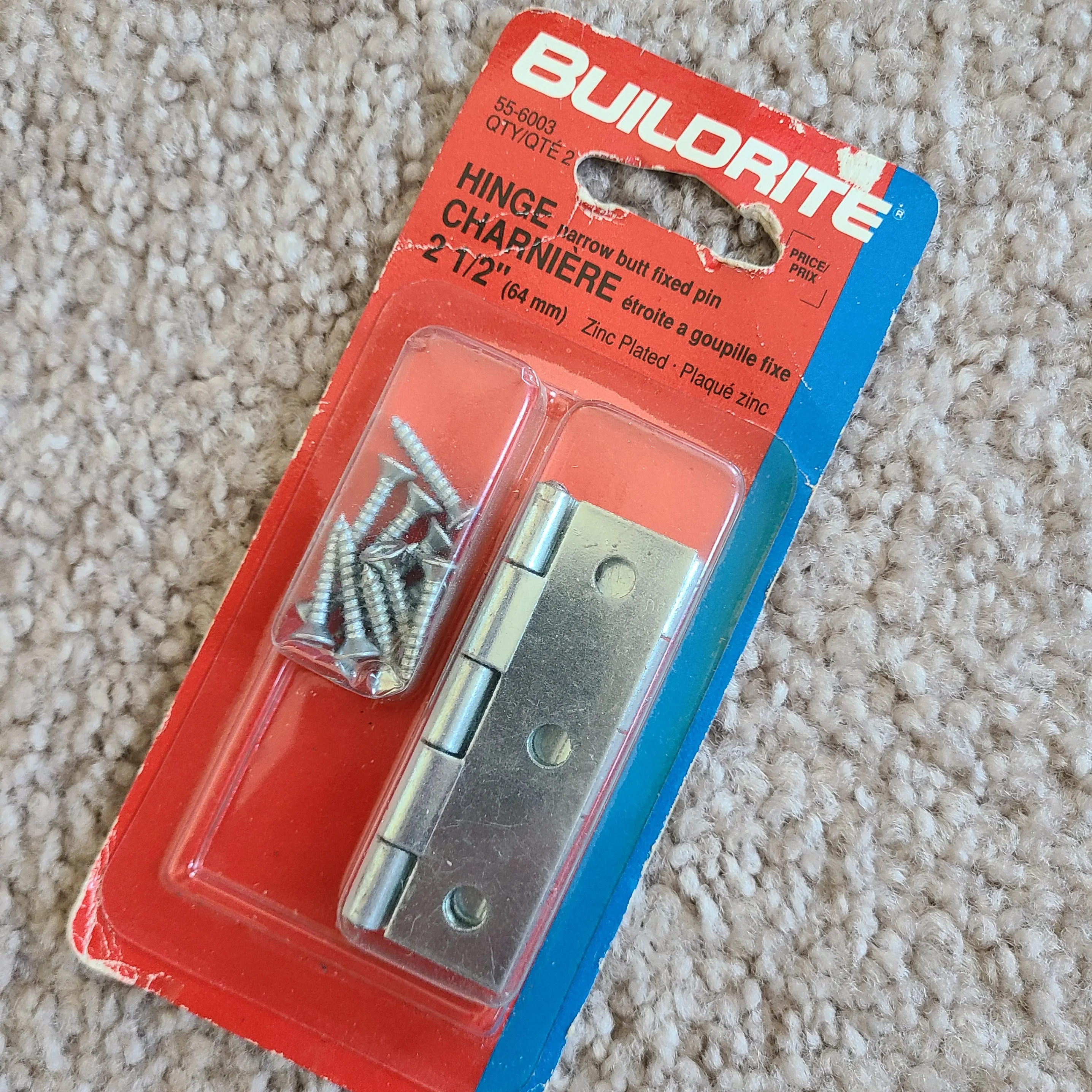 Buildrite Wrought Steel Hinges - 3 different sizes (3 pkg) image indicator(3)