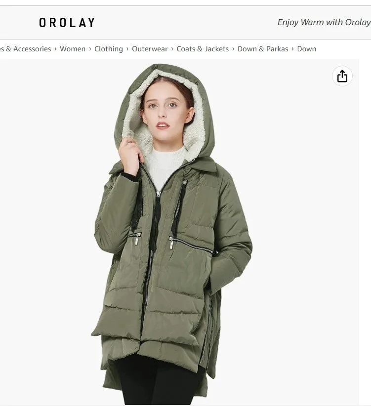 Orolay Women's Thickened Down Jacket - XS image indicator(6)
