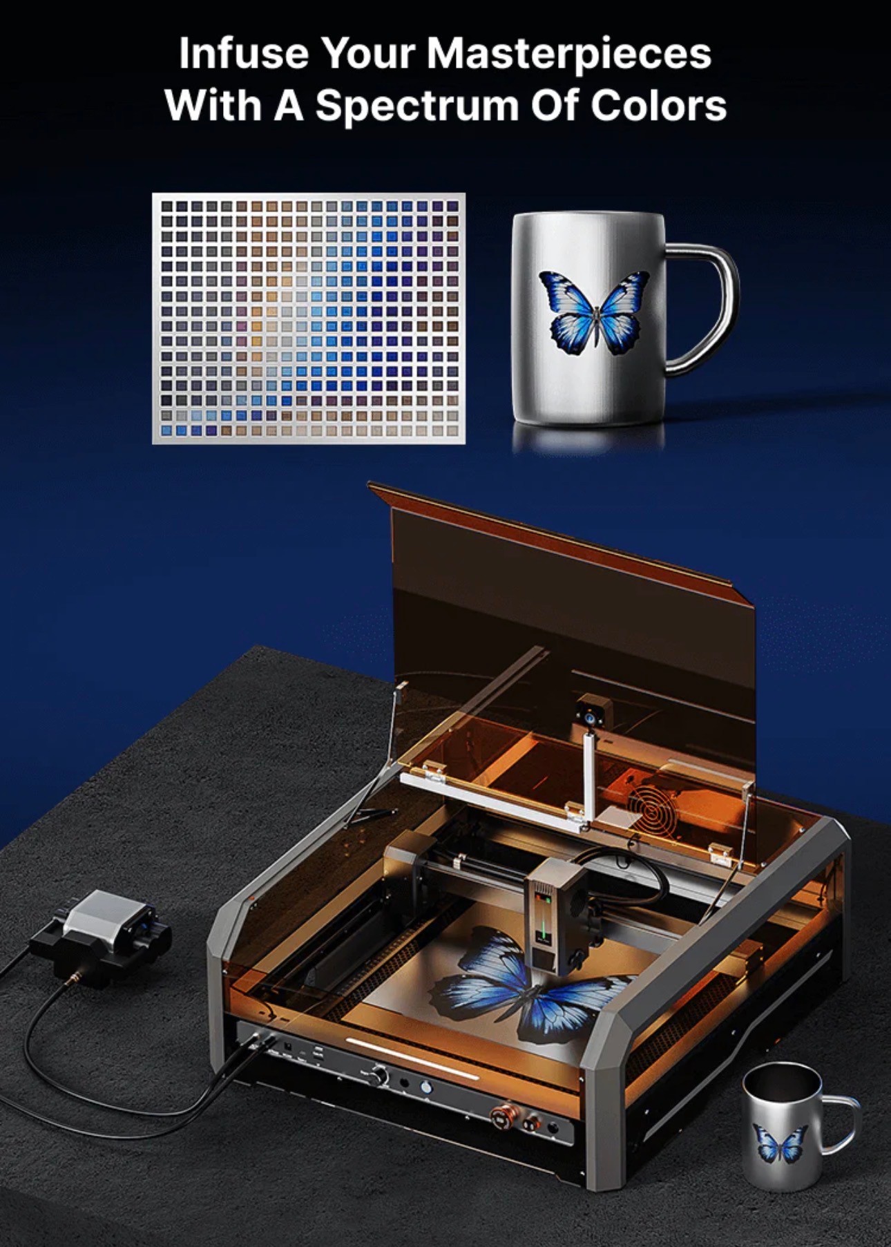 Laser Engraver Machine, 20W 40000mm/min High Speed All-in-one