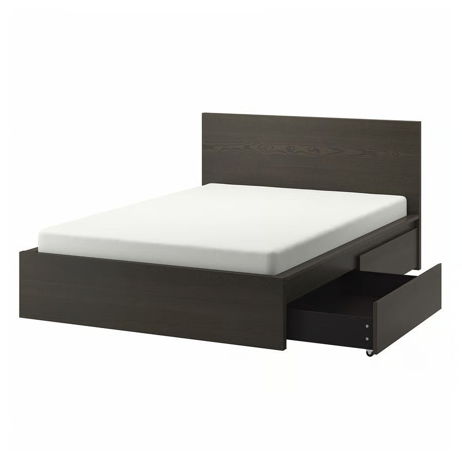 Queen Bed w/ 4 Storage Drawers + Mattress +FREE bed sets (<1yr) - photo 3