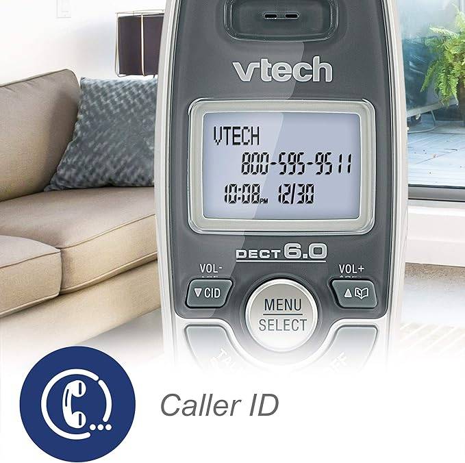 VTech DECT 6.0 Single Handset Cordless Phone with Caller ID - photo 3