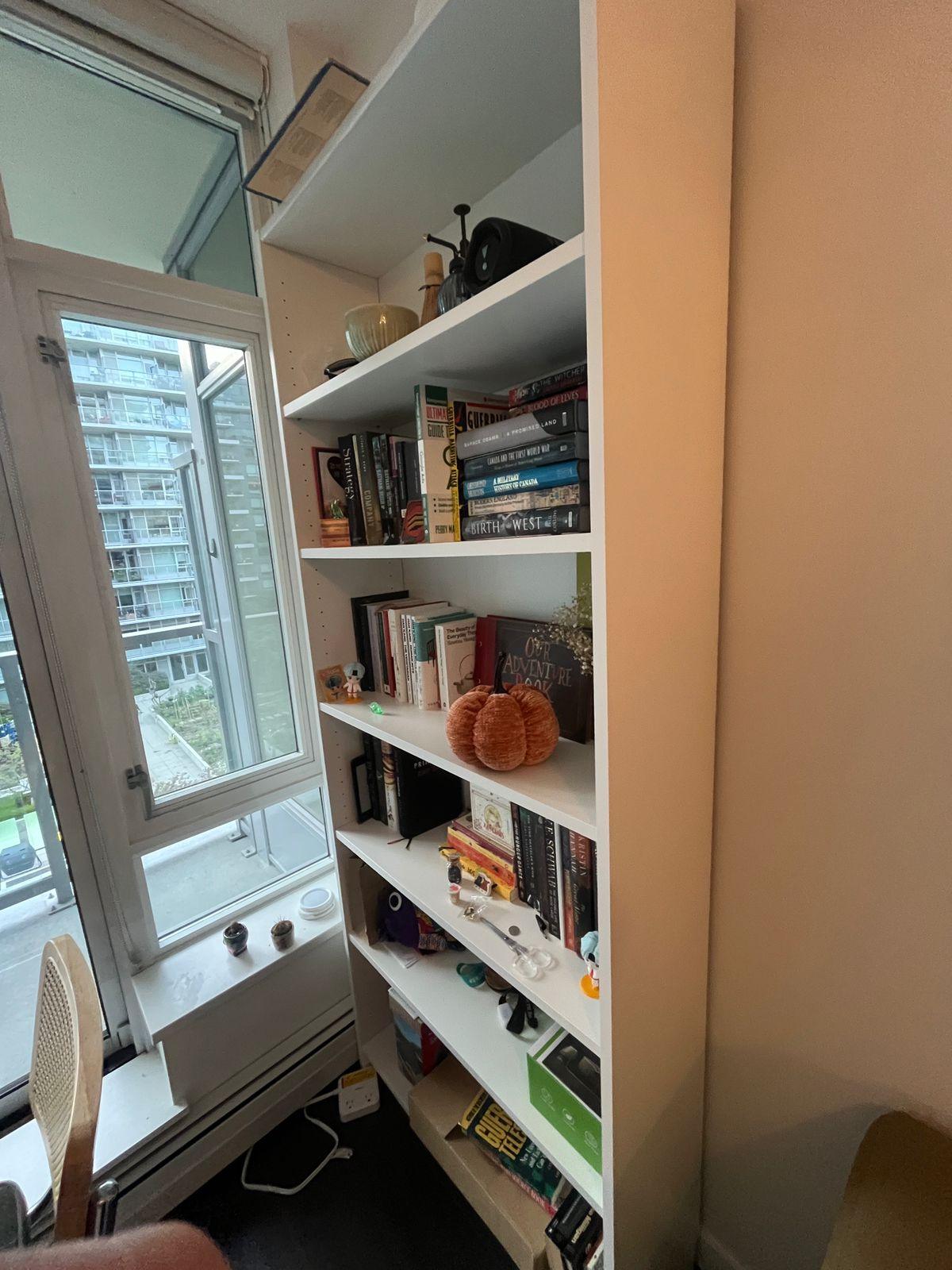 White Billy bookcase (From IKEA)