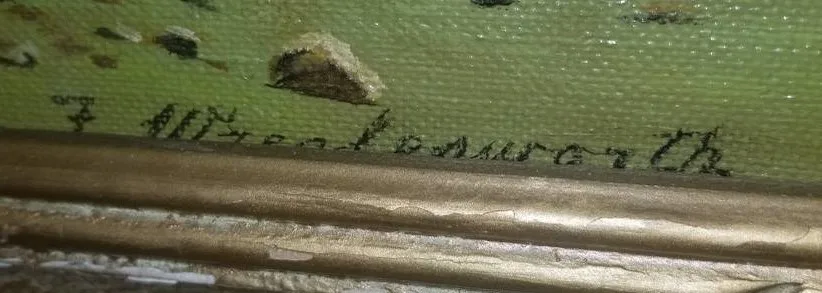 Alpine Glacier Oil Painting Signed F. Wreglesworth 20x30 c.1950s image indicator(3)