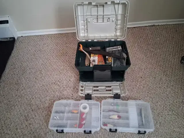 New Fishing Tackle Box with new tackle thumbnail