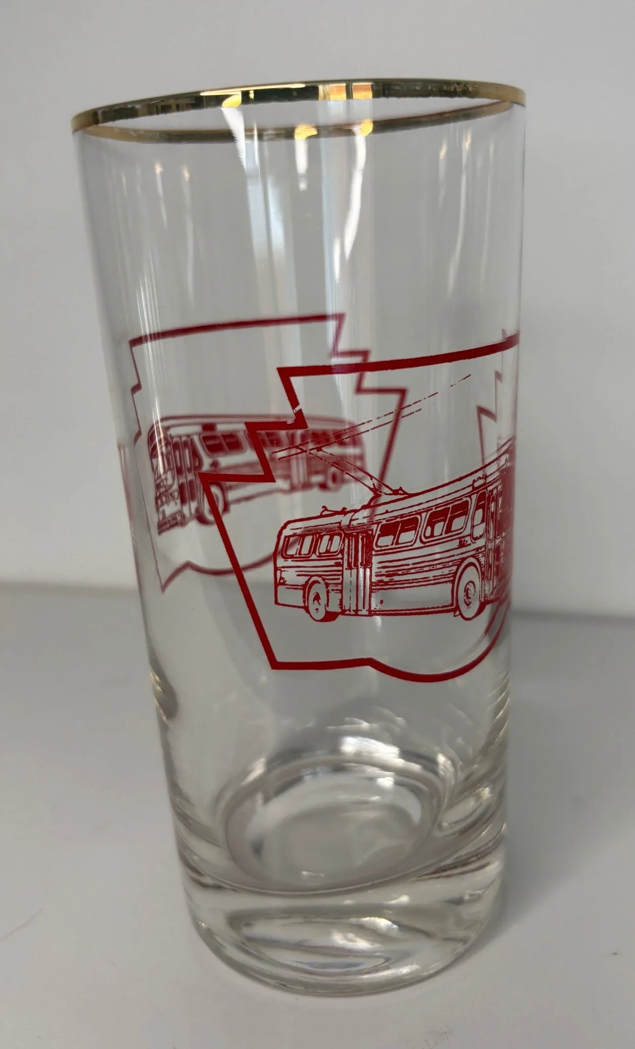 Vintage Toronto Transit Commission TTC Trolley Bus Drink Glasses thumbnail