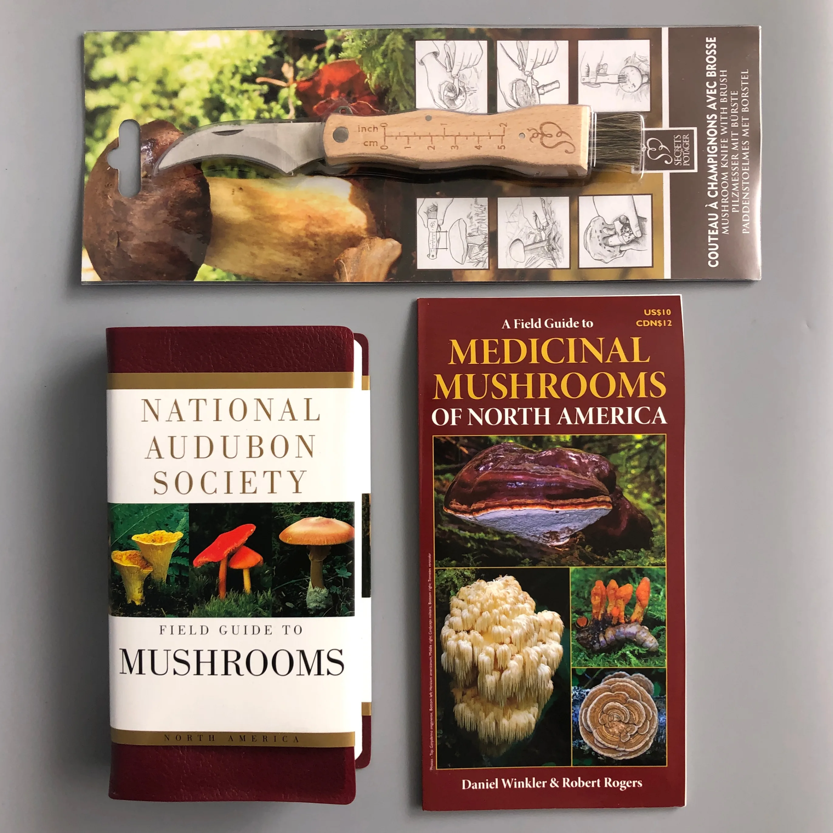 MUSHROOMS! Mycology Book, Hunting Brush/Knife, & Field Guide! thumbnail