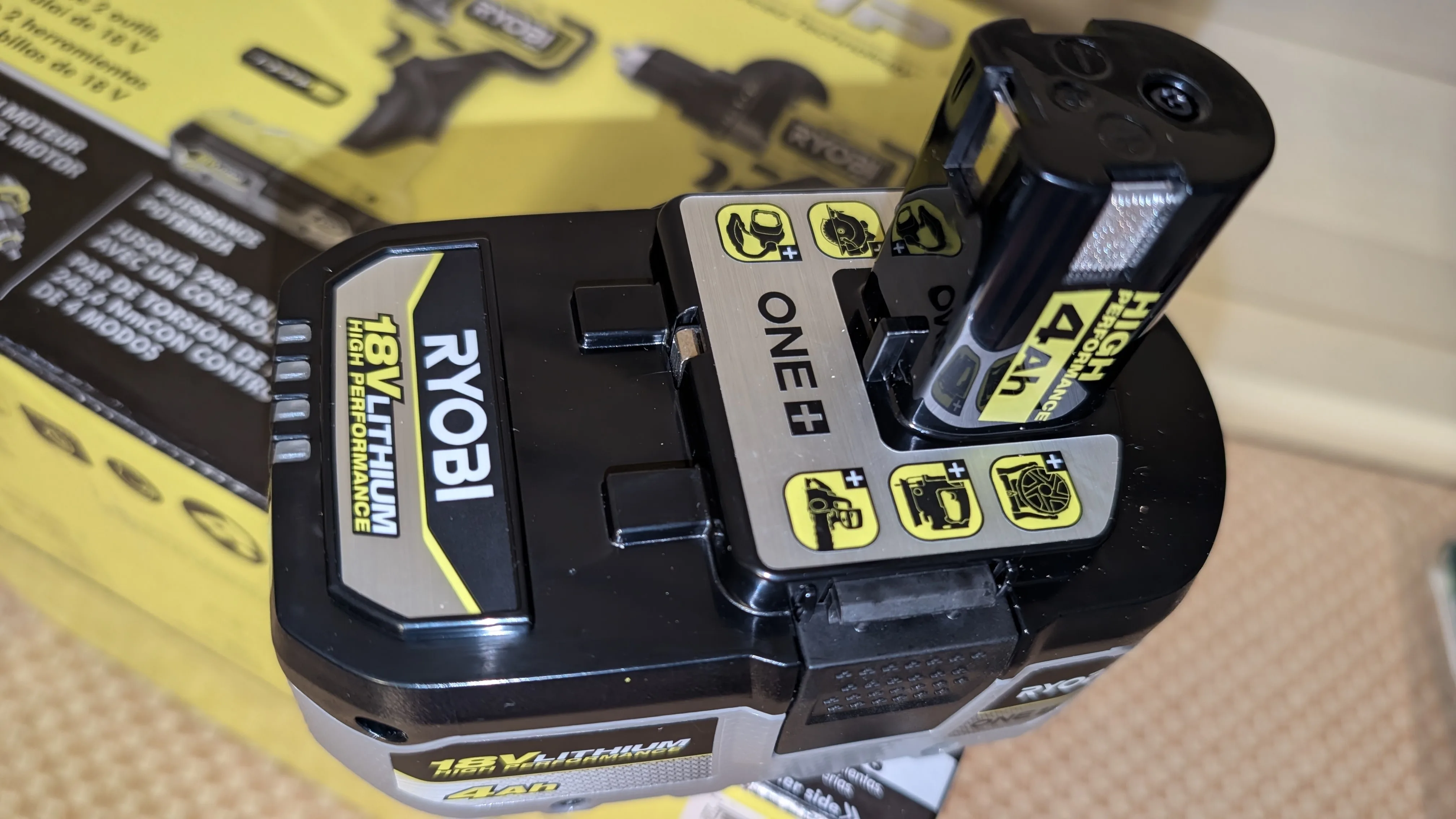 RYOBI 18V ONE+ HP (High Performance) 4 Ah Battery with Charger image indicator(4)