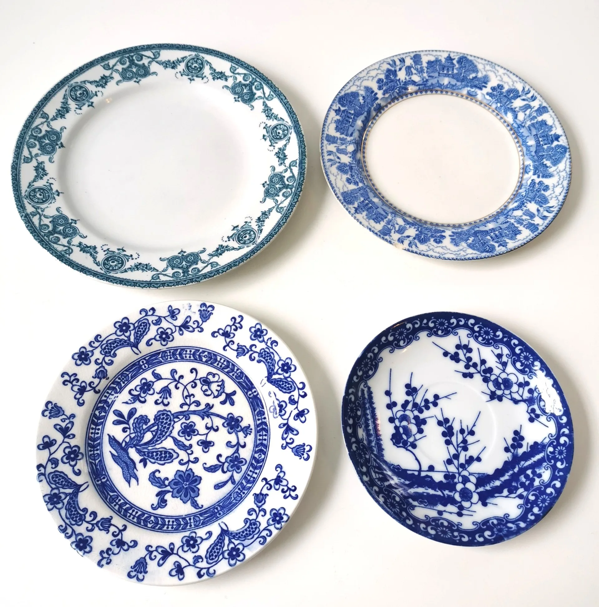 Collector Plates Four- Two Japanese, Two English Vintage image indicator(3)