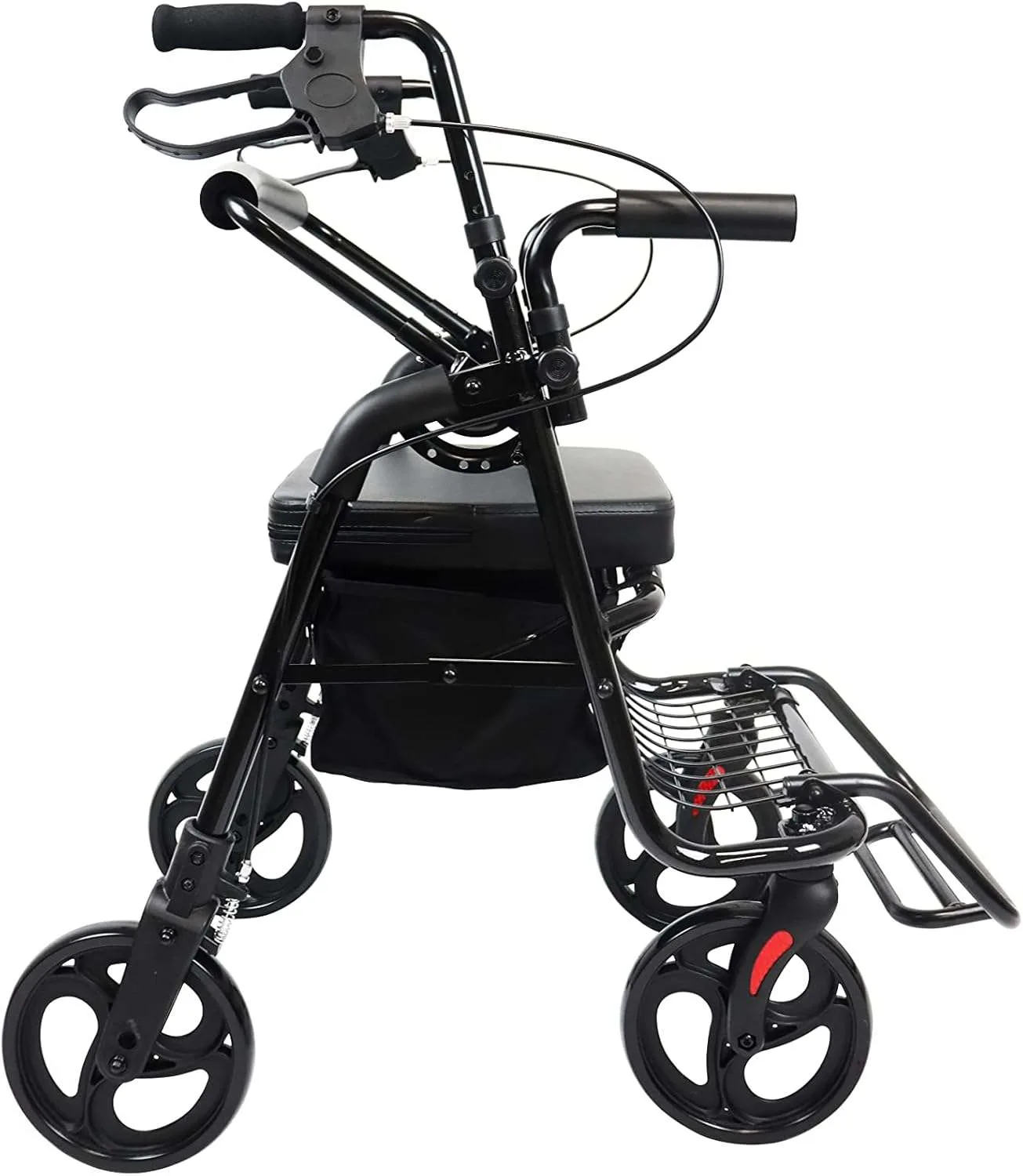 Lightweight Folding Rollator Walker with Seat & Brakes thumbnail