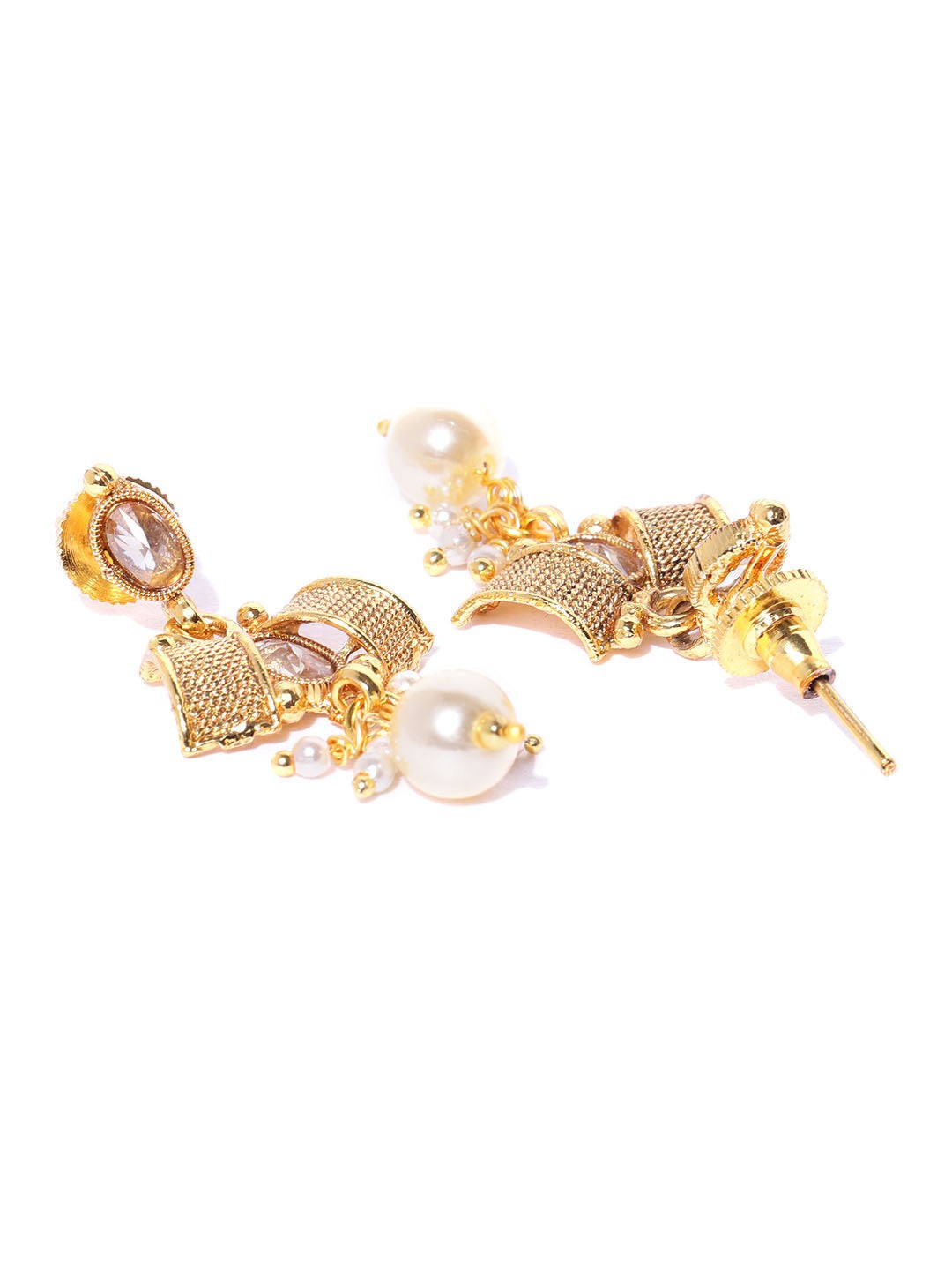 Premium Kundan Pearls Beads Gold Plated Jewellery Set for Women - photo 4