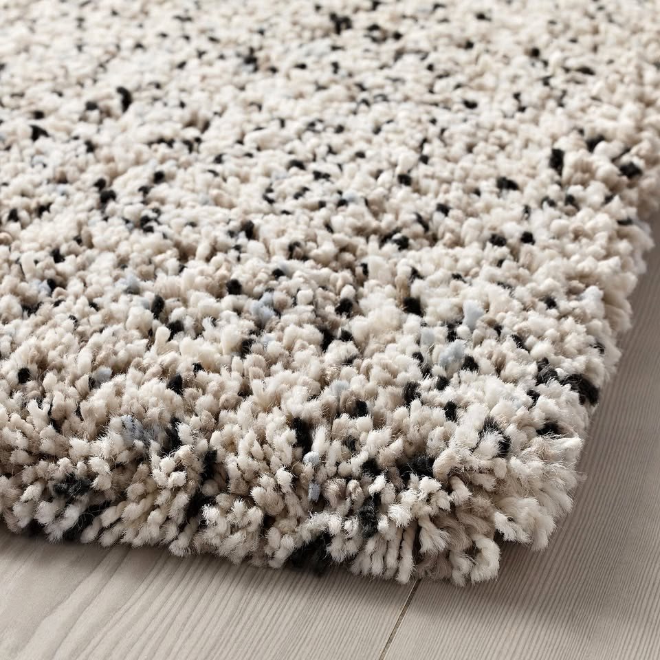 IKEA Vindum High Pile Rug White/Black