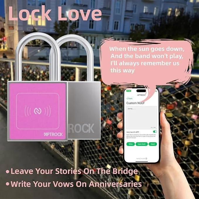 Battery Free Smart Padlock,Keyless Smart Lock, Electronic Lock image indicator(4)