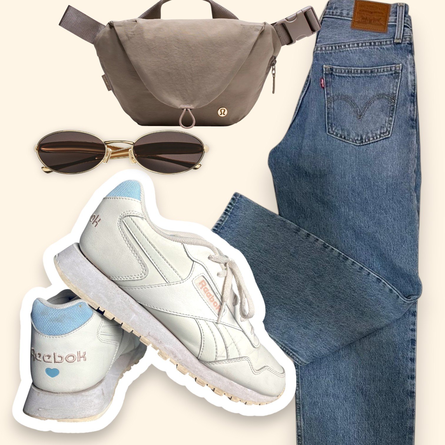 Reebok Classic Leather Sneakers | Off-White Cream | Size 10W - photo 2