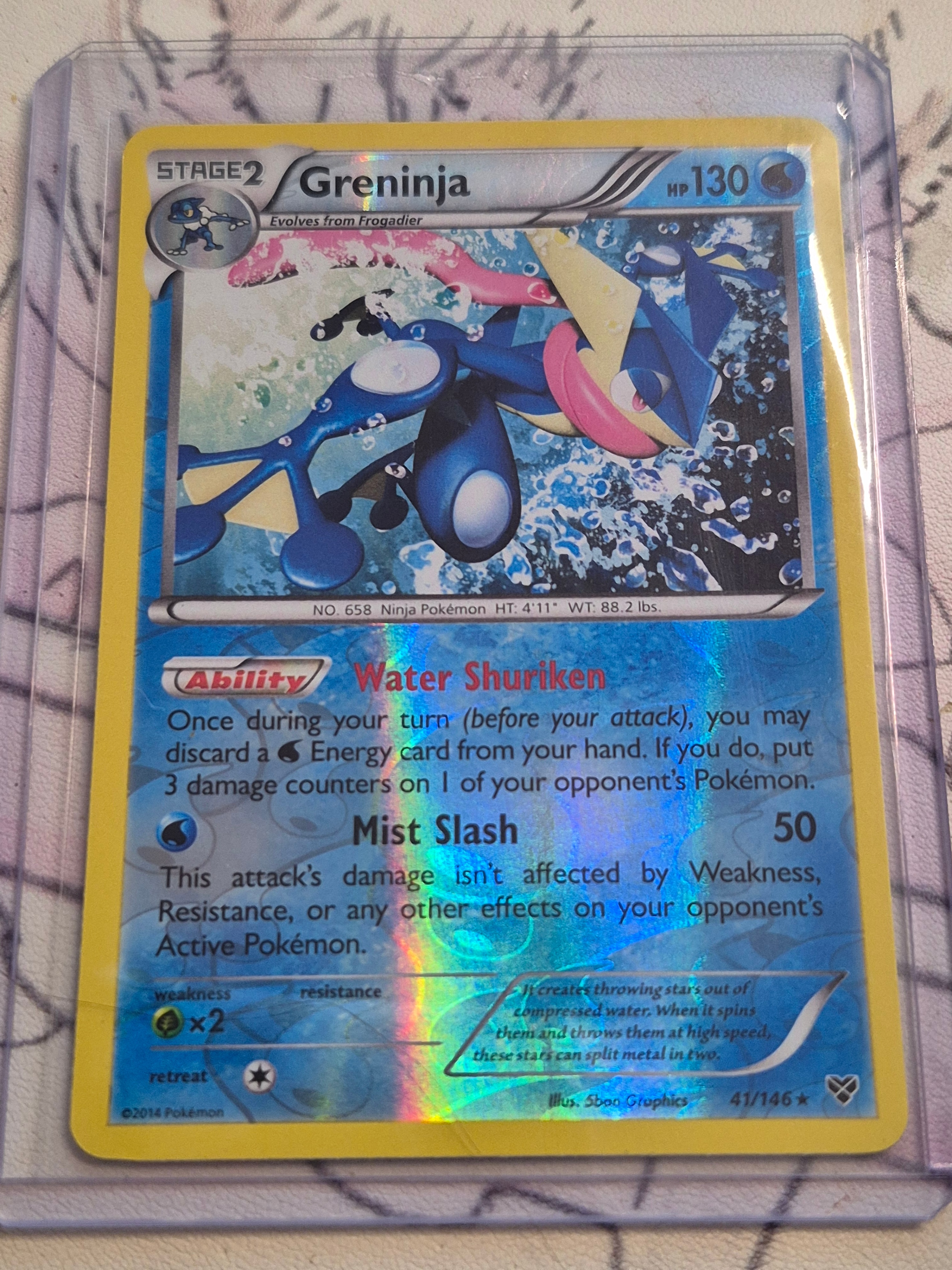 Reverse holo Greninja 41/146 good condition pokemon card