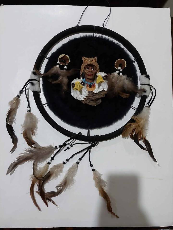 Native American dream catcher decor art 14.5"