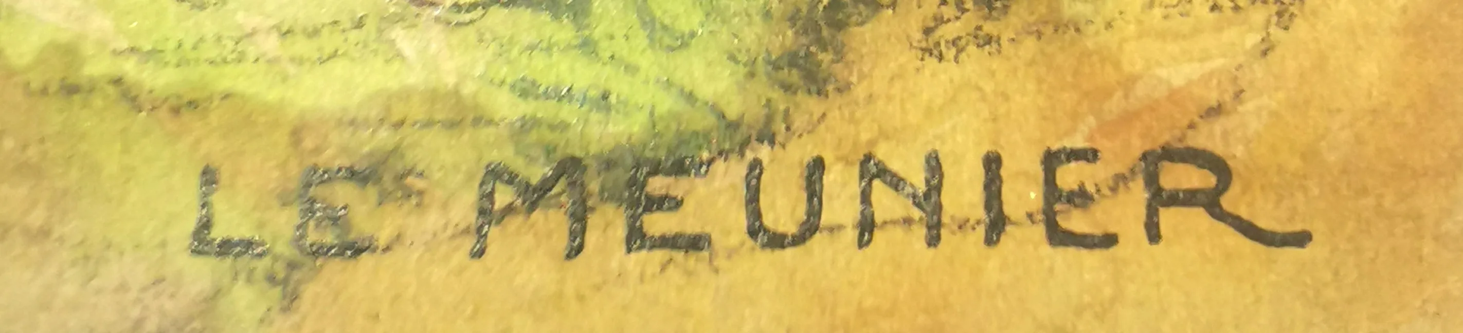 Le Meunie by Roméo Dumoulin French Country Windmill Signed image indicator(4)