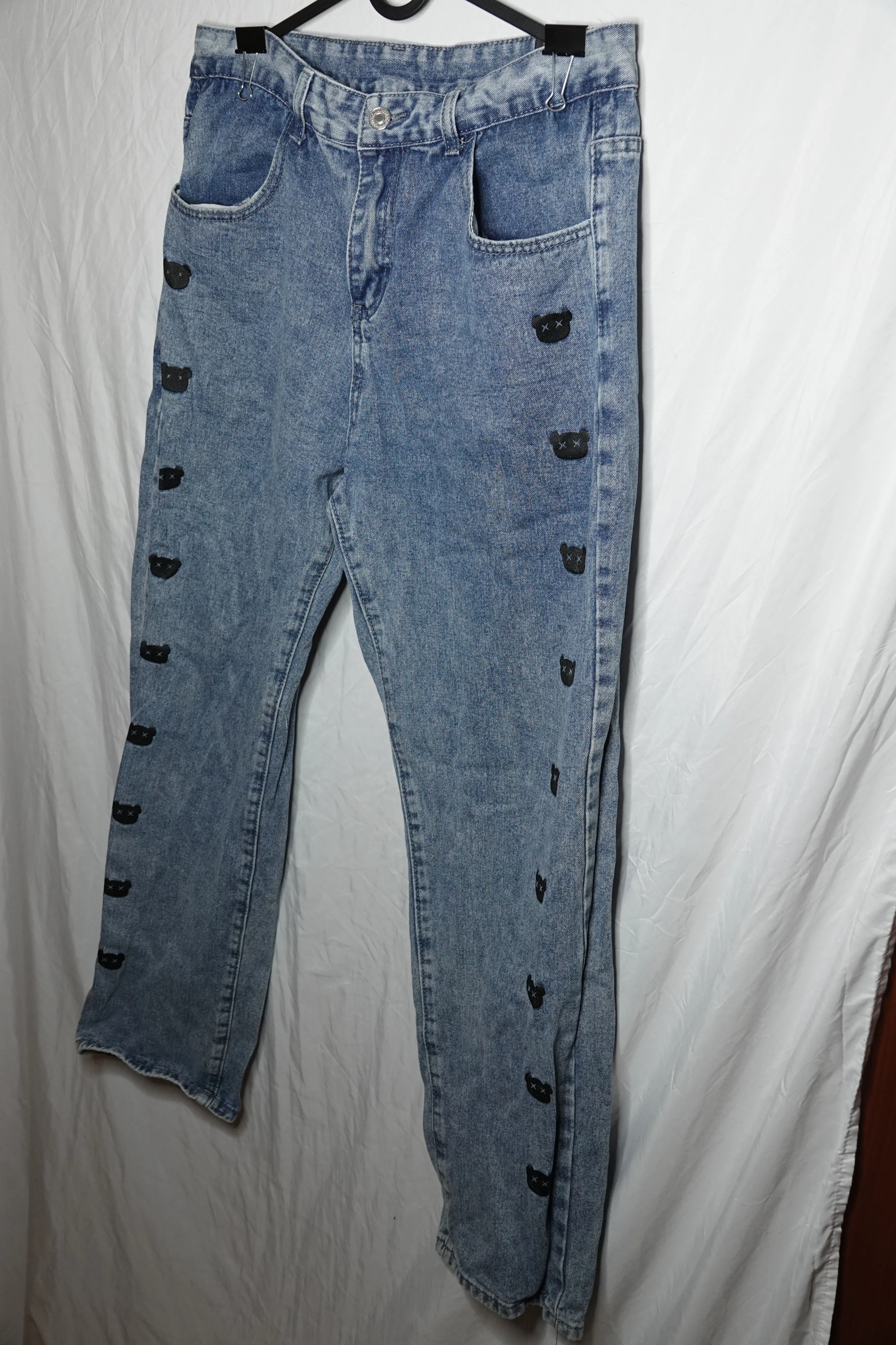 Bear Patch Blue Y2K Skate Jeans image indicator(3)