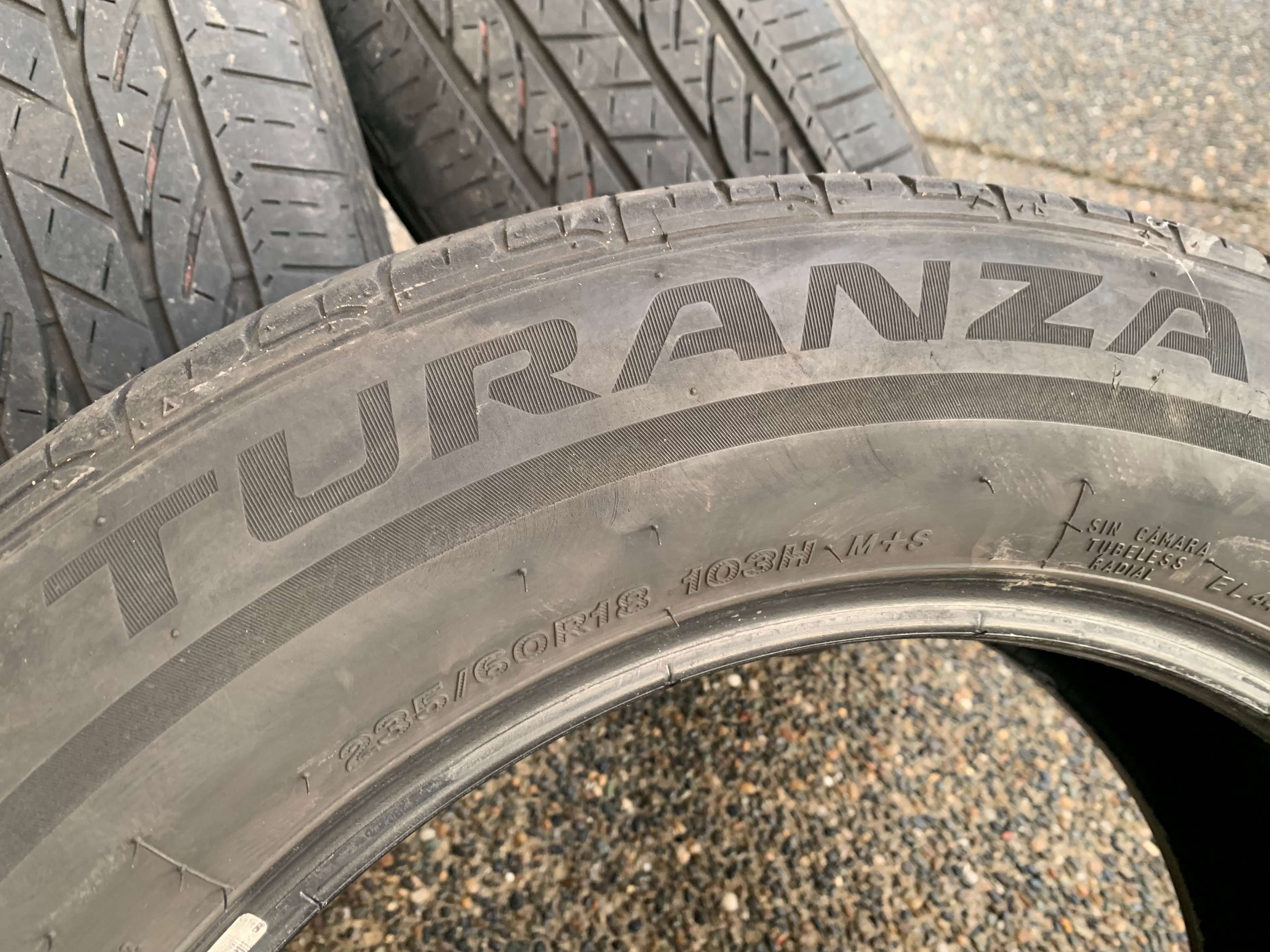SET of 235/60/18 103H Bridgestone Turanza EL440 with 55% tread - photo 5