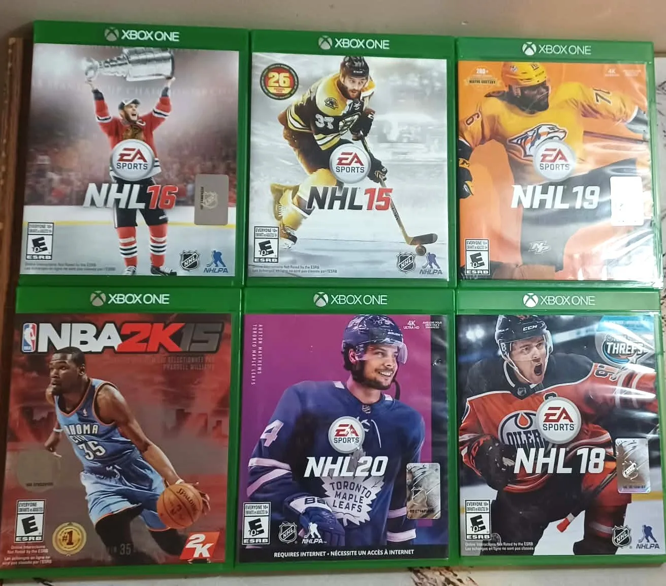 XBOX one Hockey and Basketball Video Game Lot!