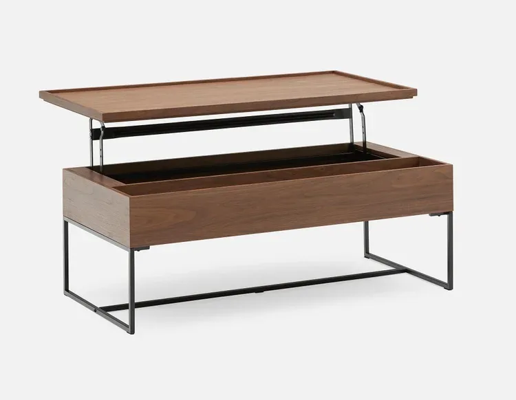 Coffee table with storage and laptop riser